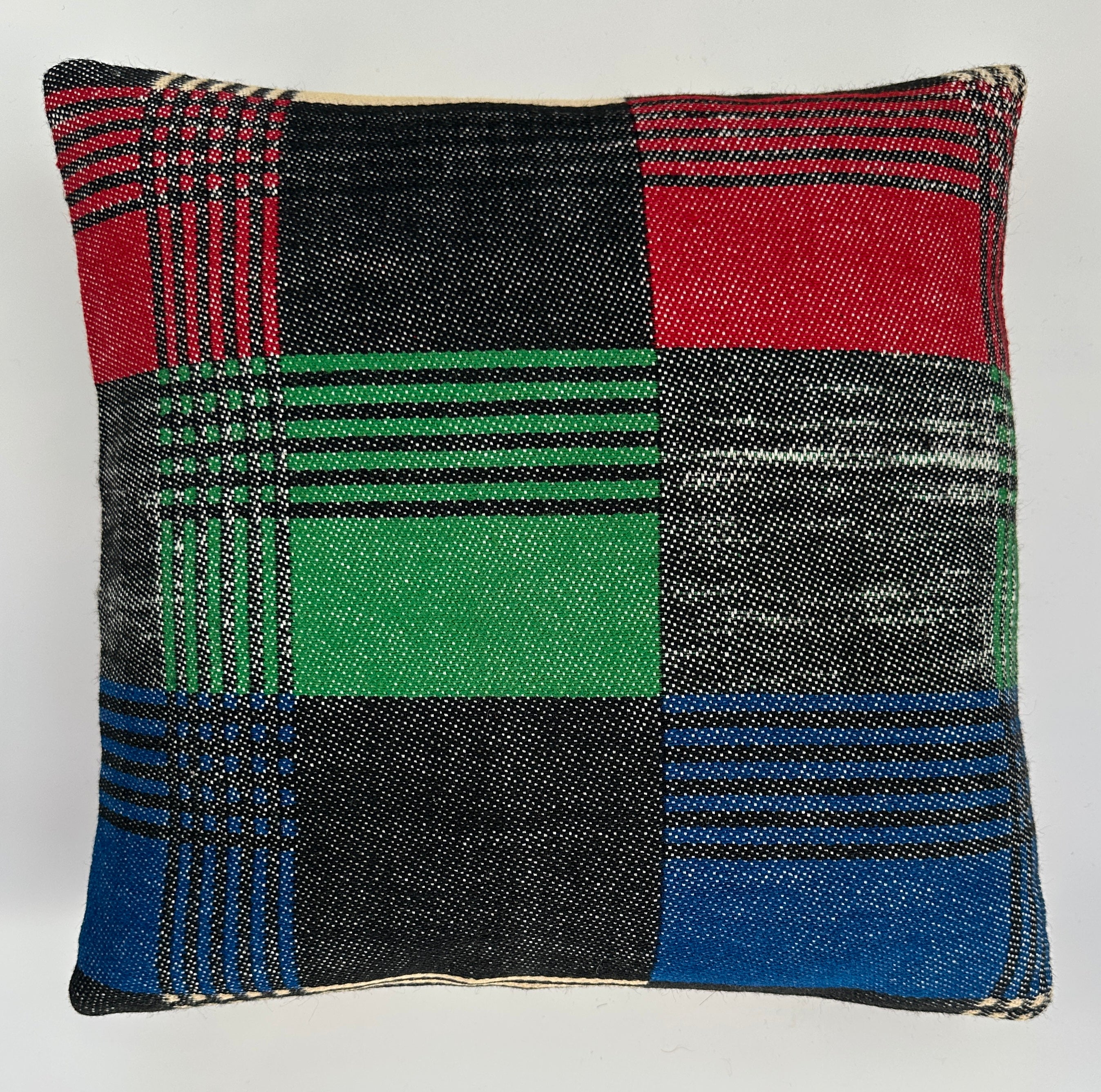 Handmade Multicoloured Cushion Cover 16''x16'' / 40x40 CM
