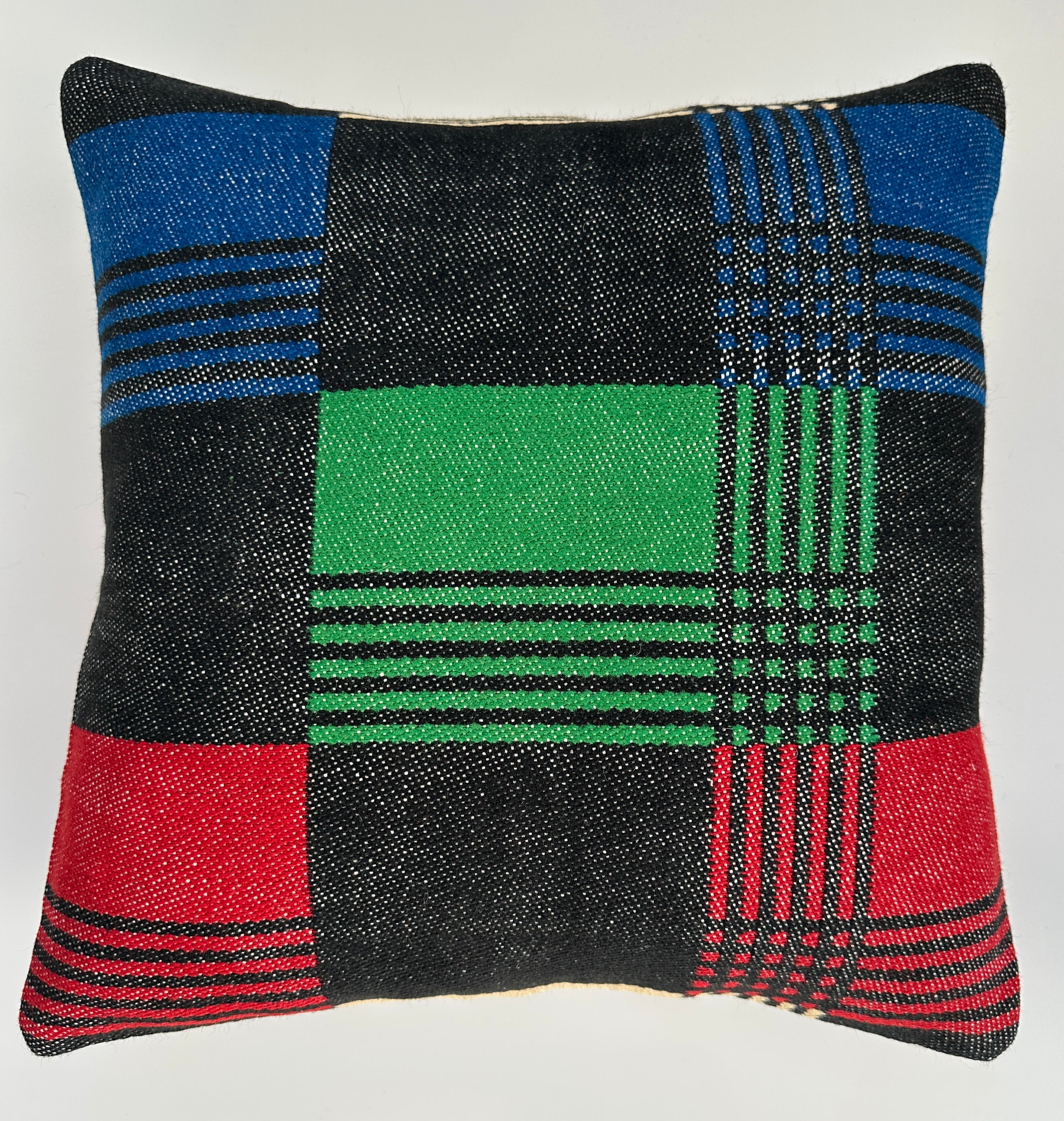 Handmade Multicoloured Cushion Cover 16''x16'' / 40x40 CM