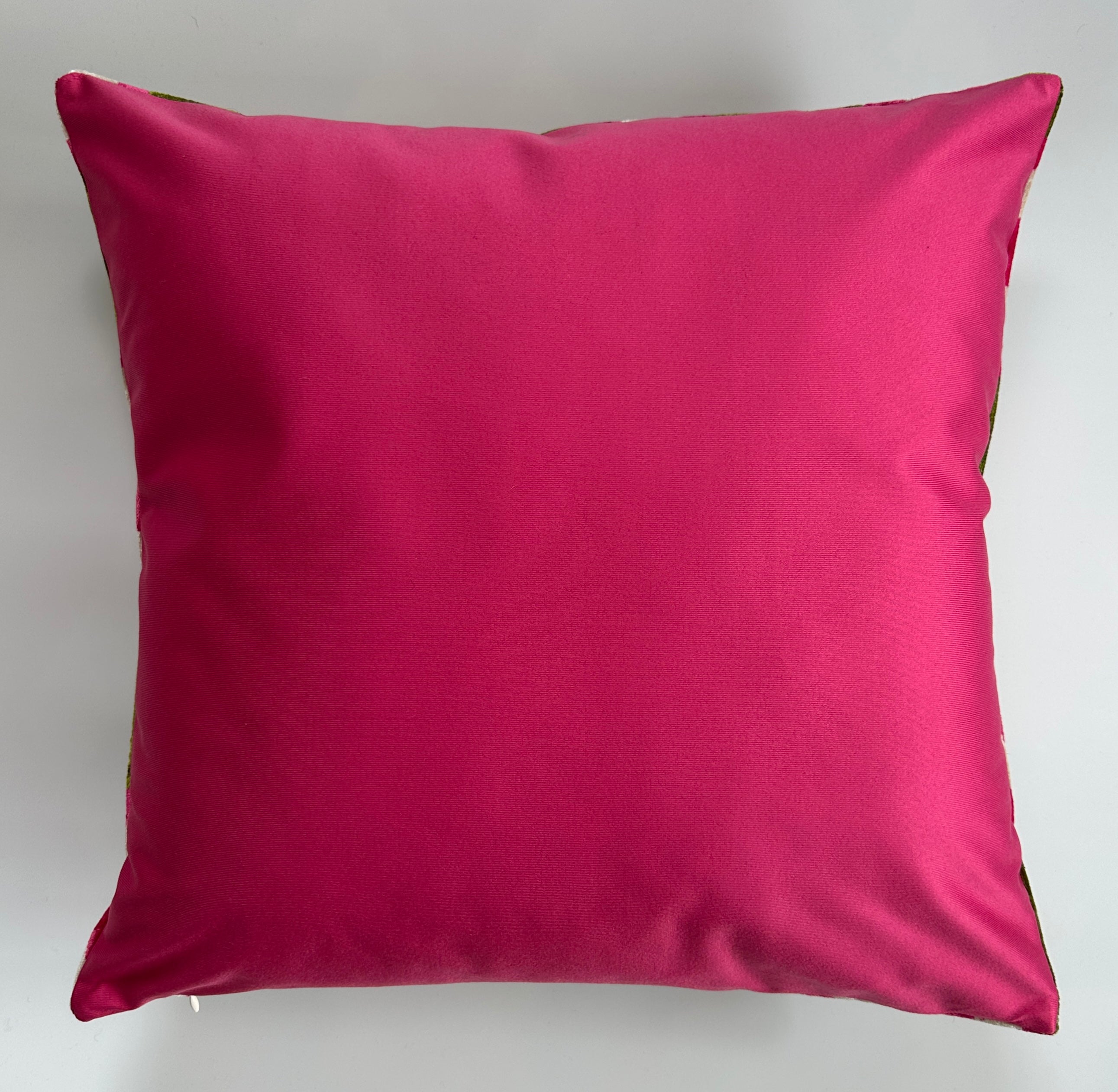 Pink Floral Ikat Velvet Cushion Cover 16''x16'' / 40x40 CM