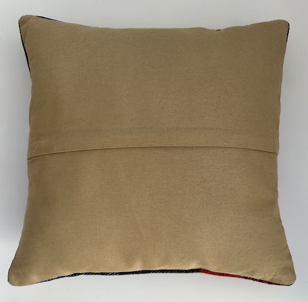 Handmade Multicoloured Cushion Cover 16''x16'' / 40x40 CM
