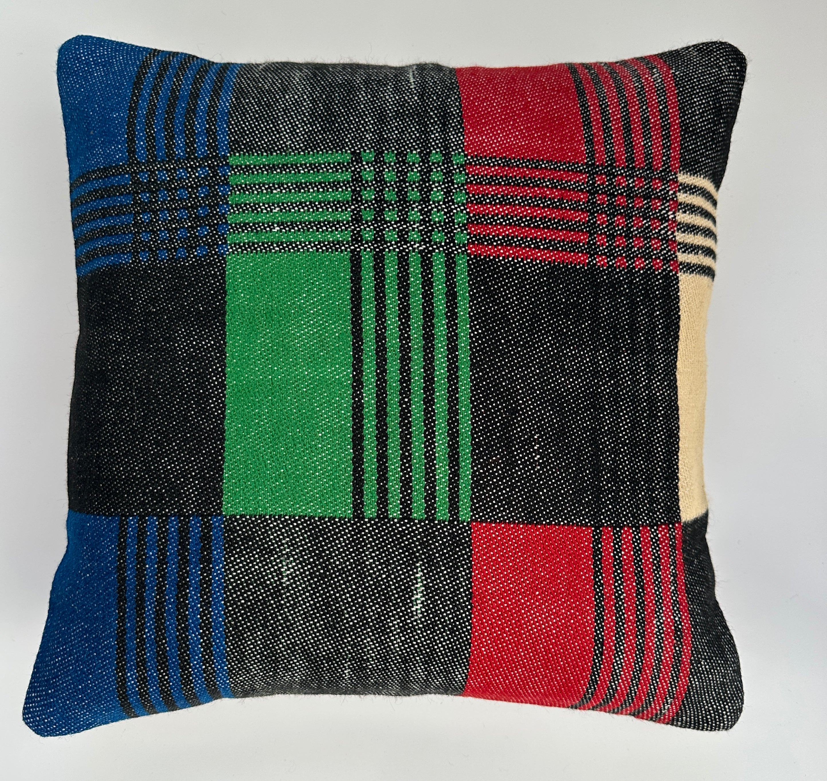 Handmade Multicoloured Cushion Cover 16''x16'' / 40x40 CM