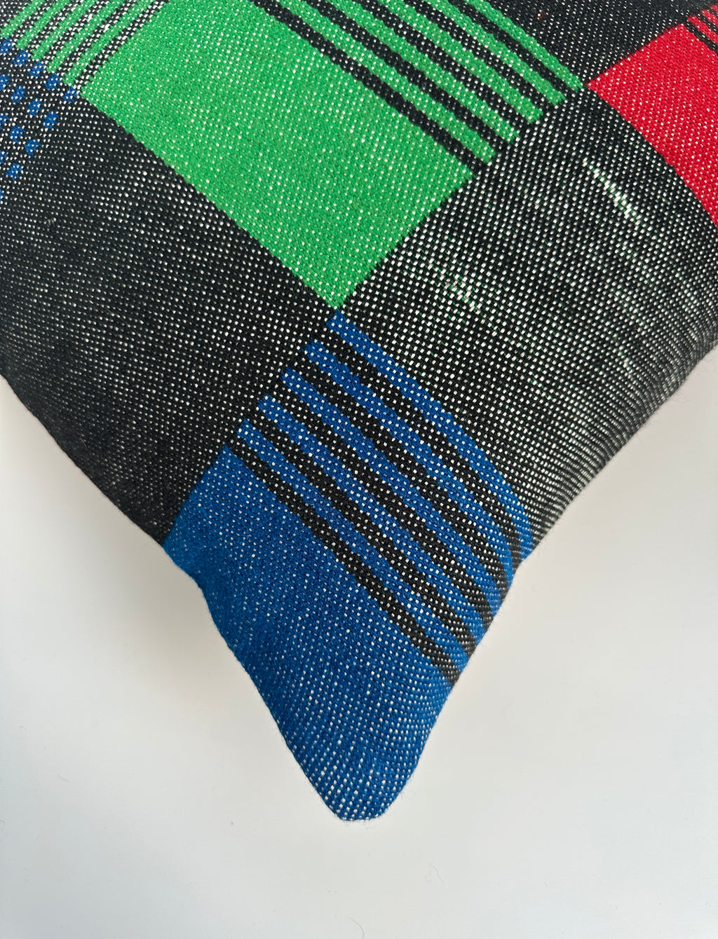 Handmade Multicoloured Cushion Cover 16''x16'' / 40x40 CM