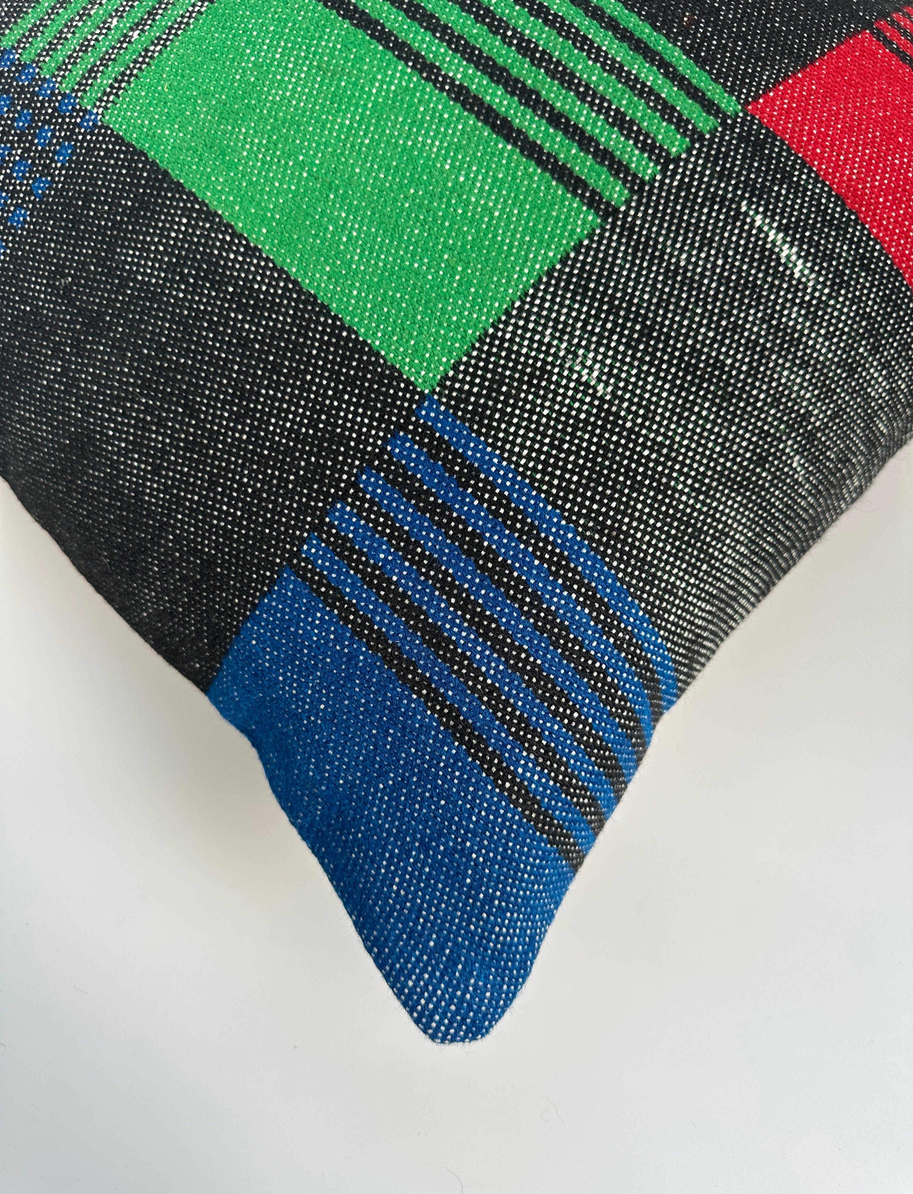 Handmade Multicoloured Cushion Cover 16''x16'' / 40x40 CM