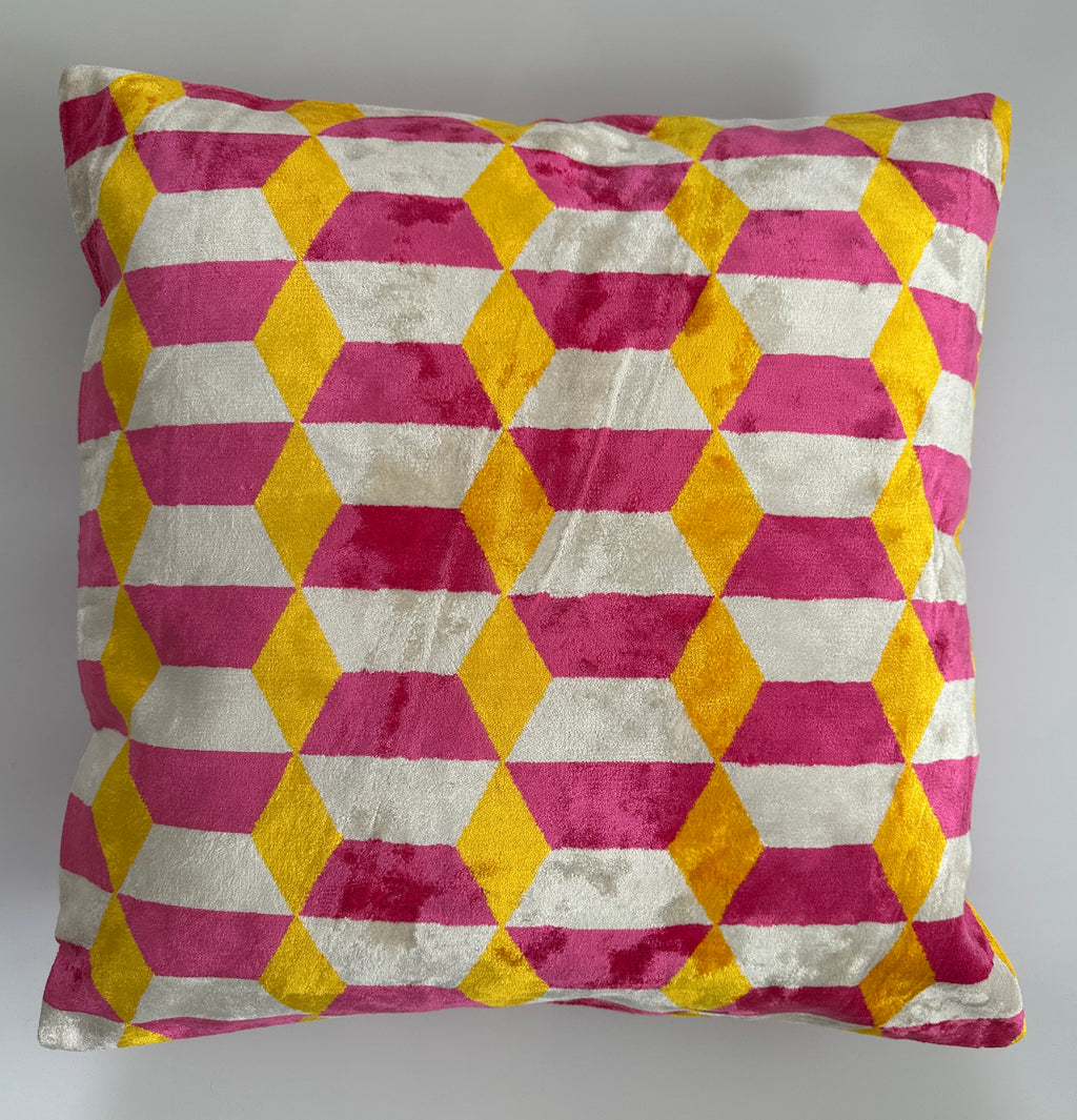 Abstract Silk Velvet Cushion Cover 20''x20'' / 50x50 CM