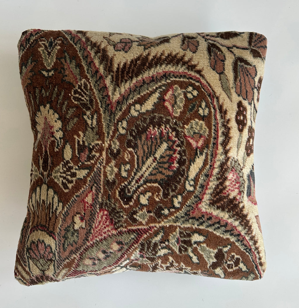 Floral Carpet Cushion Cover 16''x16'' / 41x40 CM