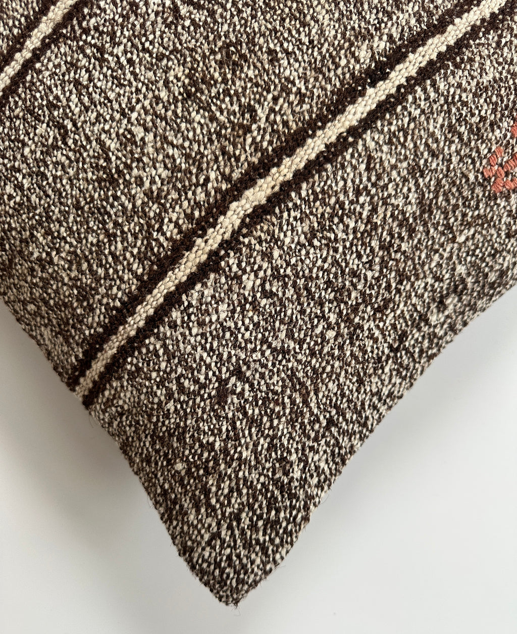 Handmade Striped Grey Turkish Rug Cushion Cover 16''x16'' / 41x40 CM