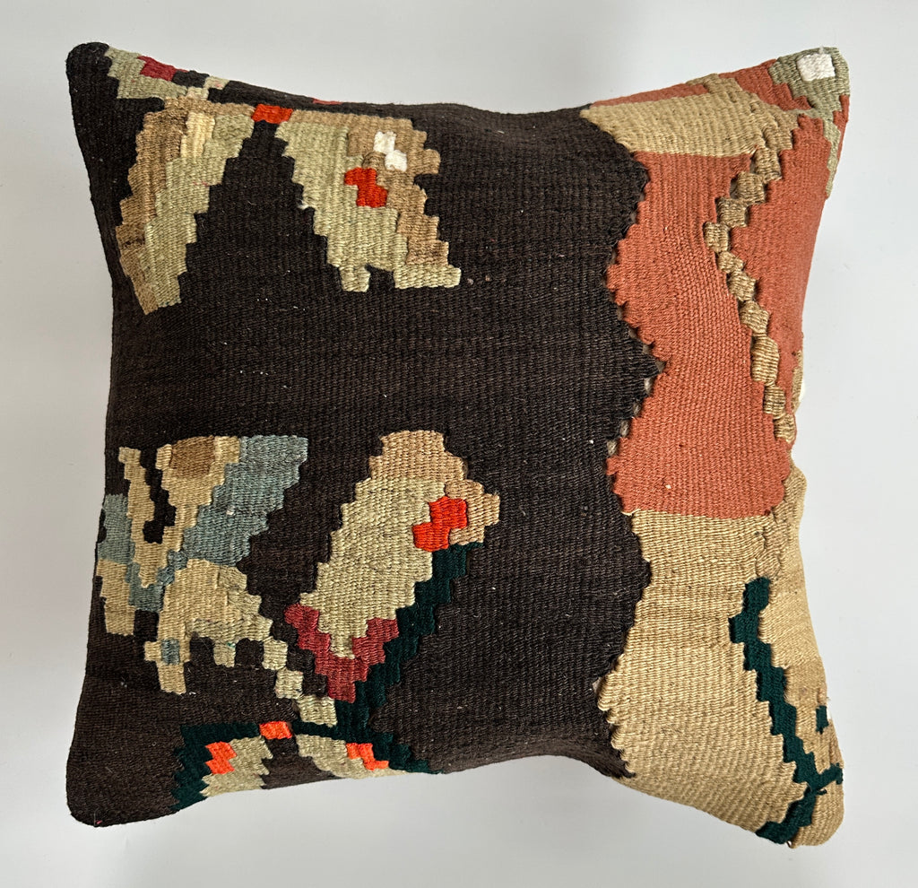 Handmade Multicoloured Cushion Cover 16''x16'' / 40x40 CM