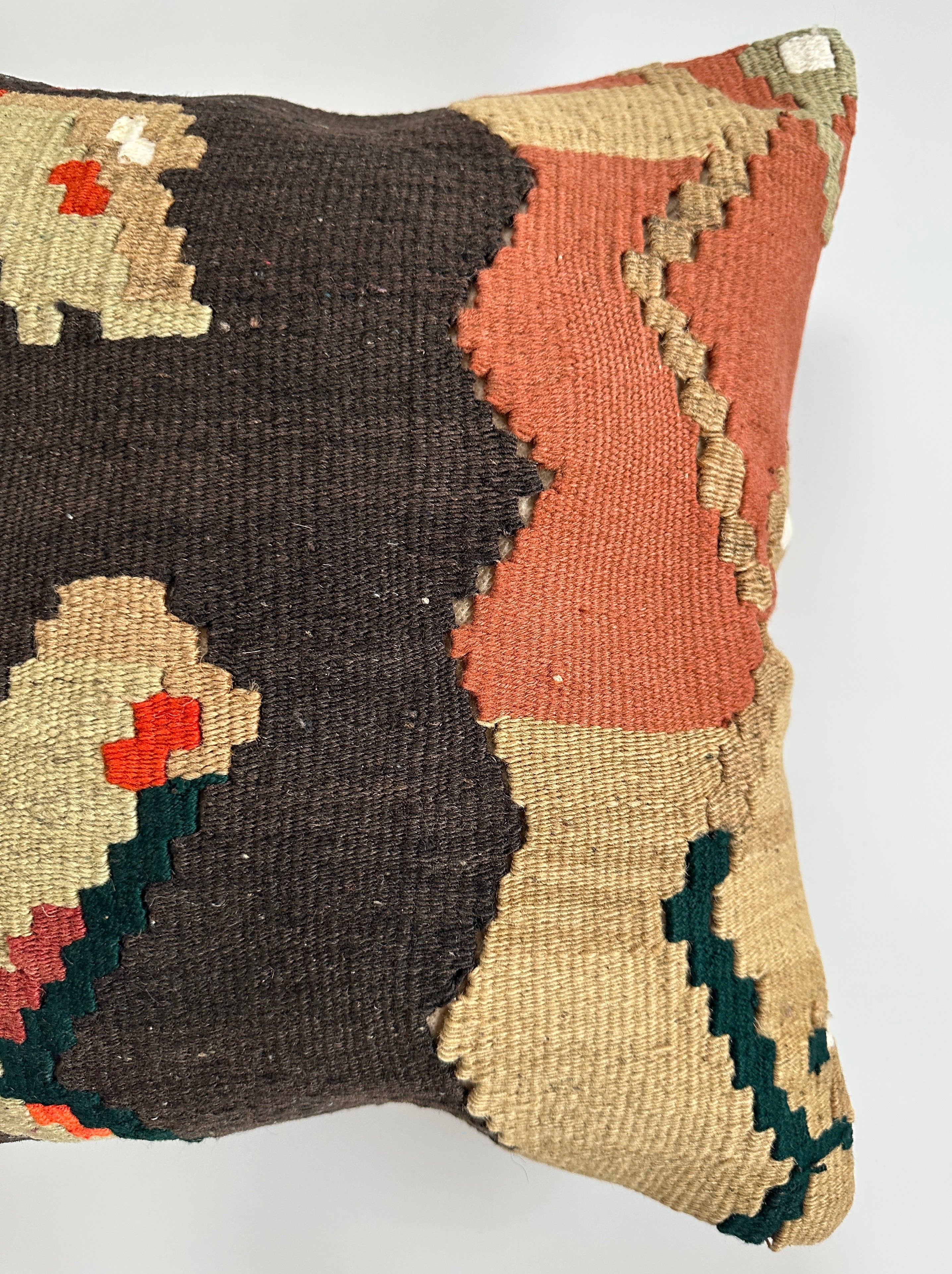 Handmade Multicoloured Cushion Cover 16''x16'' / 40x40 CM