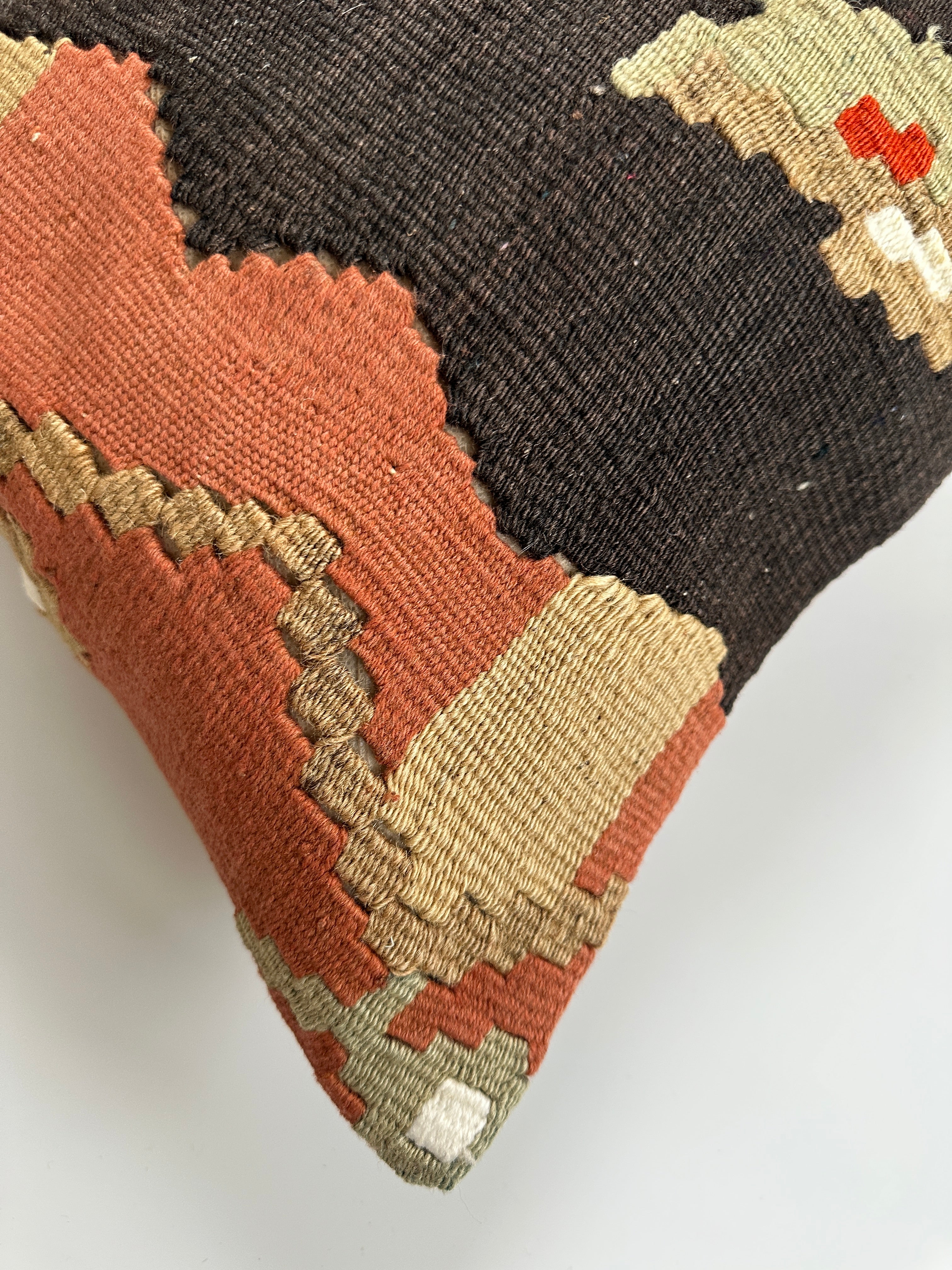 Handmade Multicoloured Cushion Cover 16''x16'' / 40x40 CM