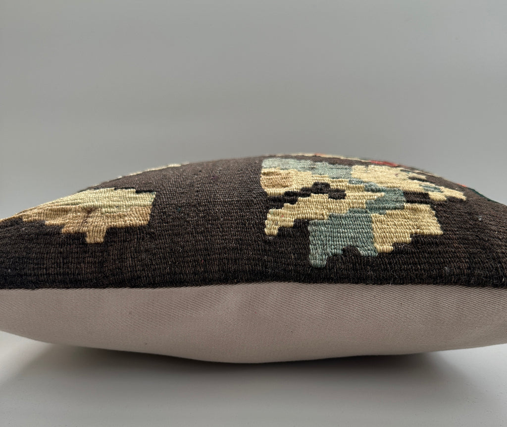 Handmade Multicoloured Cushion Cover 16''x16'' / 40x40 CM