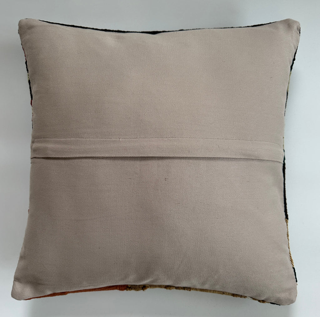 Handmade Multicoloured Cushion Cover 16''x16'' / 40x40 CM