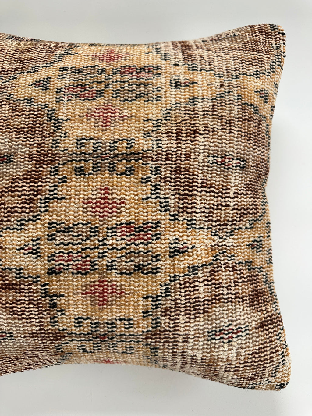 Handmade Multicoloured Turkish Rug Cushion Cover 16''x16'' / 40x40 CM