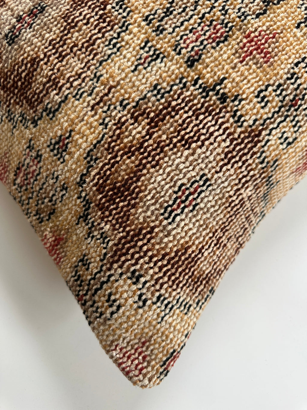 Handmade Multicoloured Turkish Rug Cushion Cover 16''x16'' / 40x40 CM