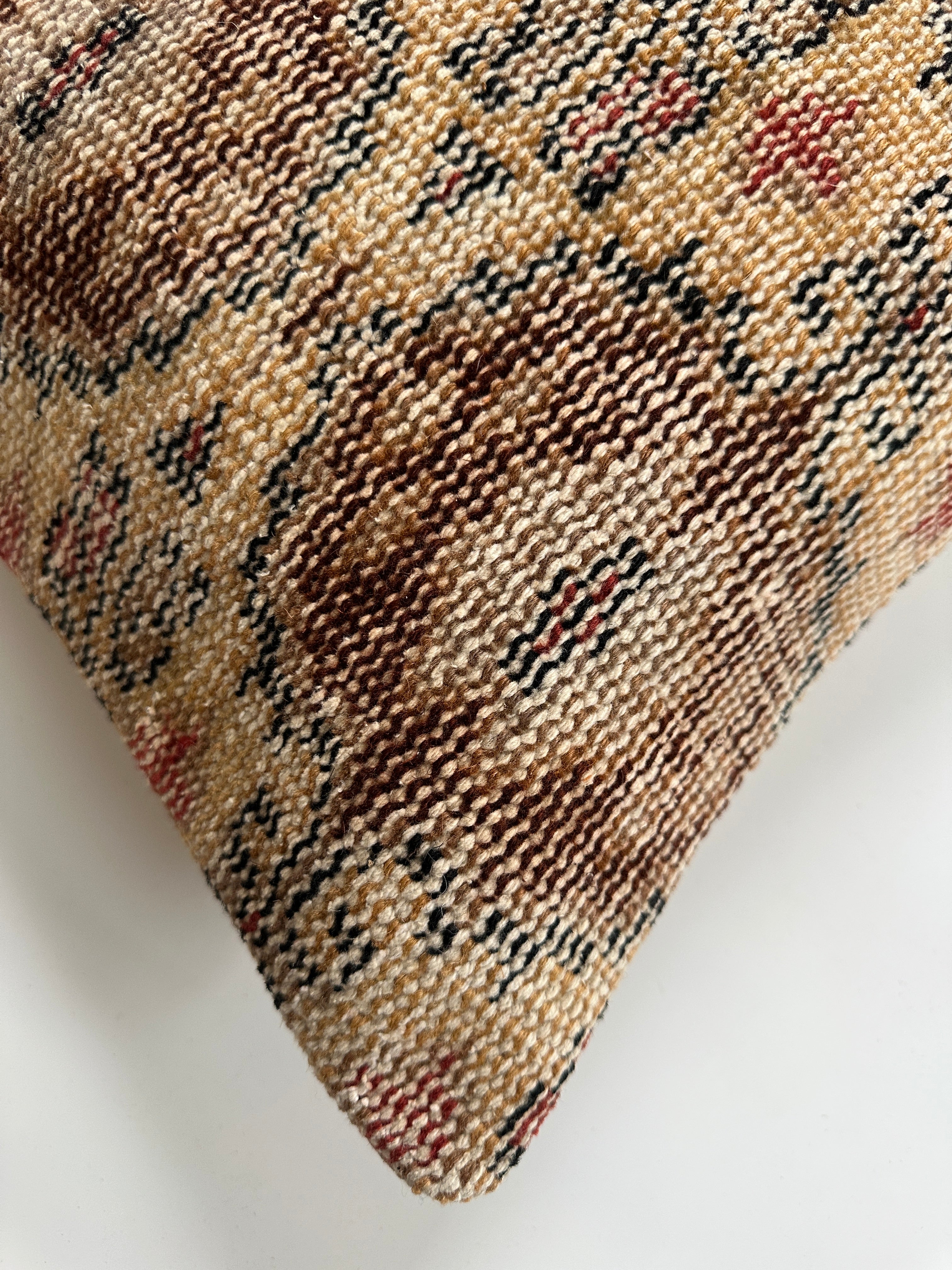 Handmade Multicoloured Turkish Rug Cushion Cover 16''x16'' / 40x40 CM