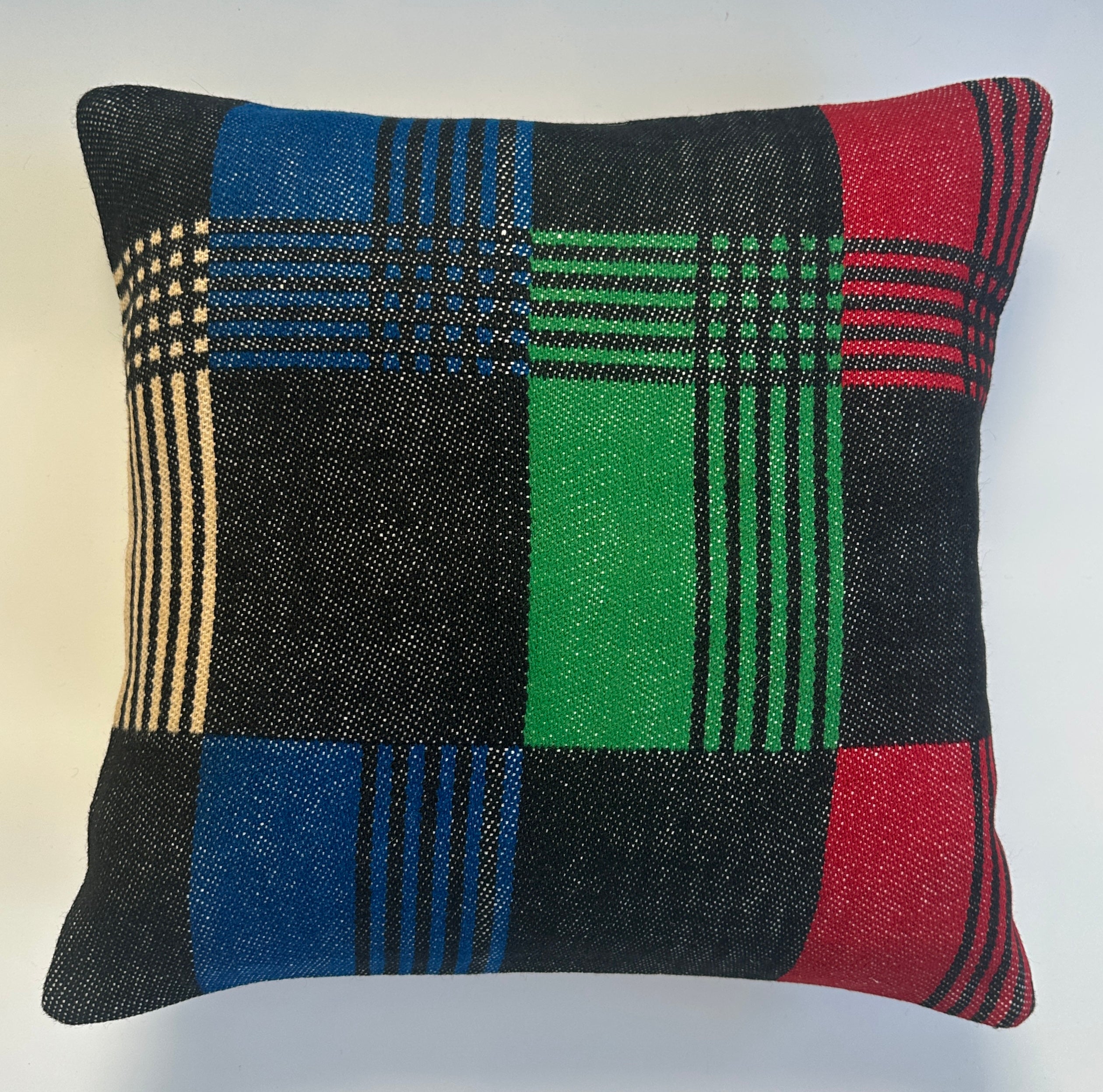 Handmade Multicoloured Cushion Cover 16''x16'' / 40x40 CM
