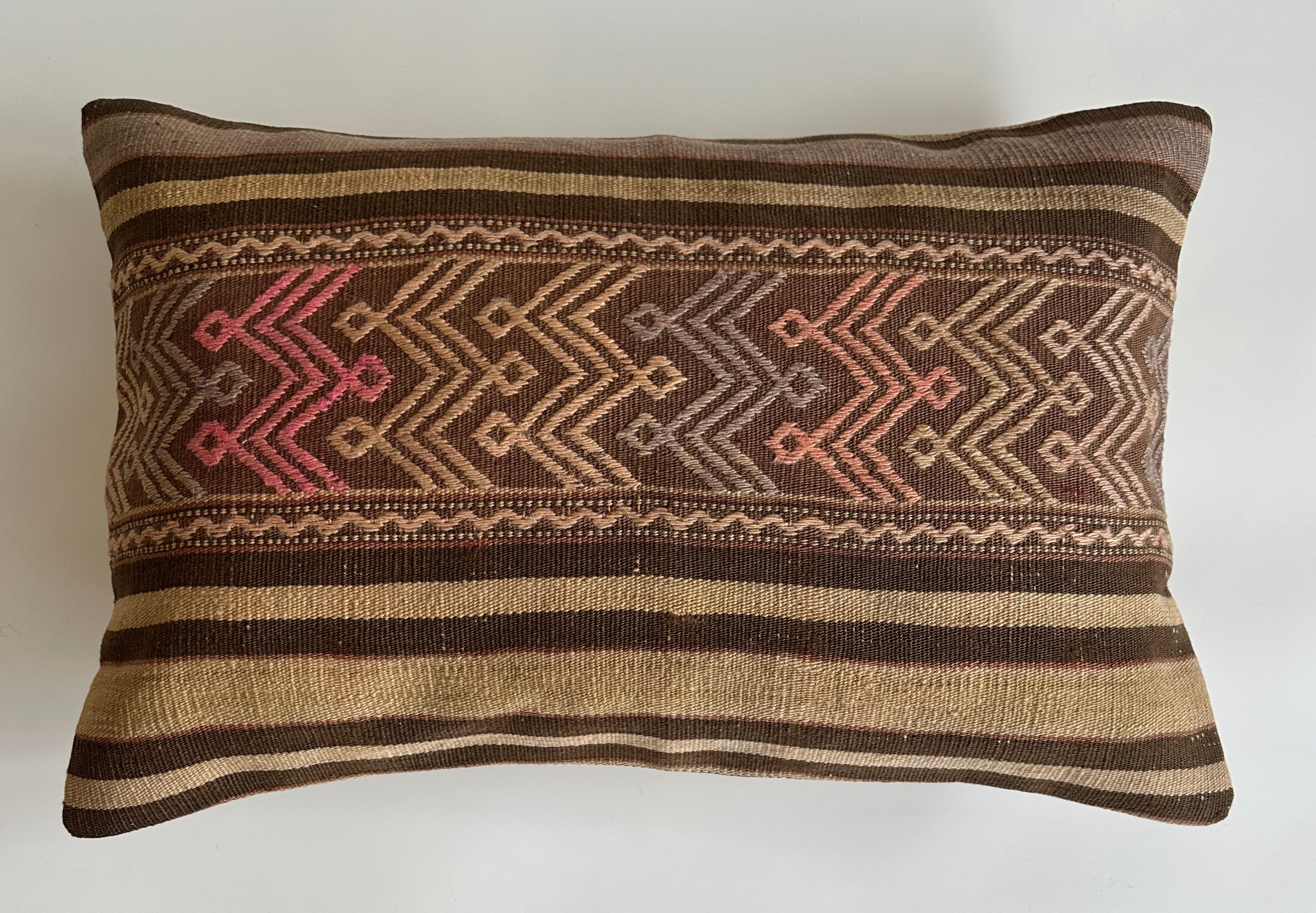 Multicolour Turkish Rug Cushion Cover 24''x16'' / 60x40 CM