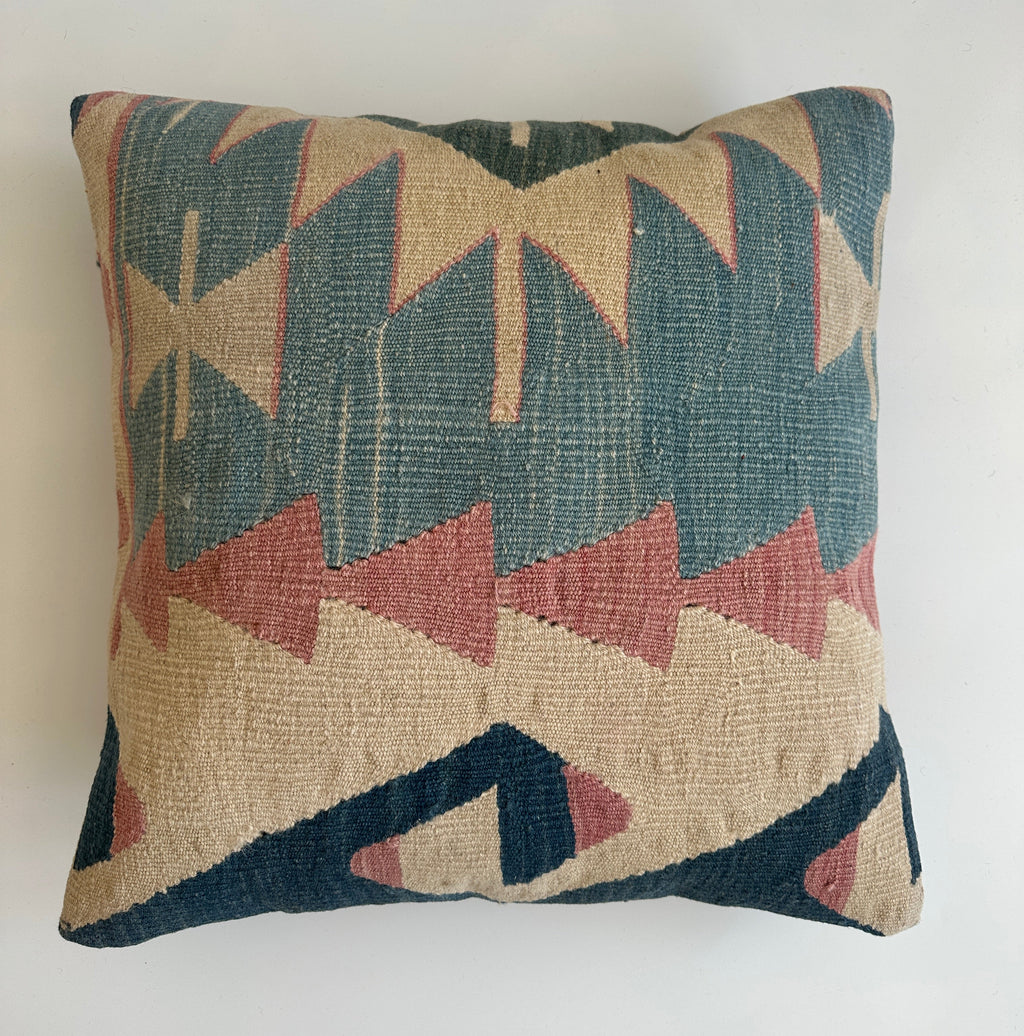 Handmade Multicolour Turkish Rug Cushion Cover 20''x20'' / 50x50 CM