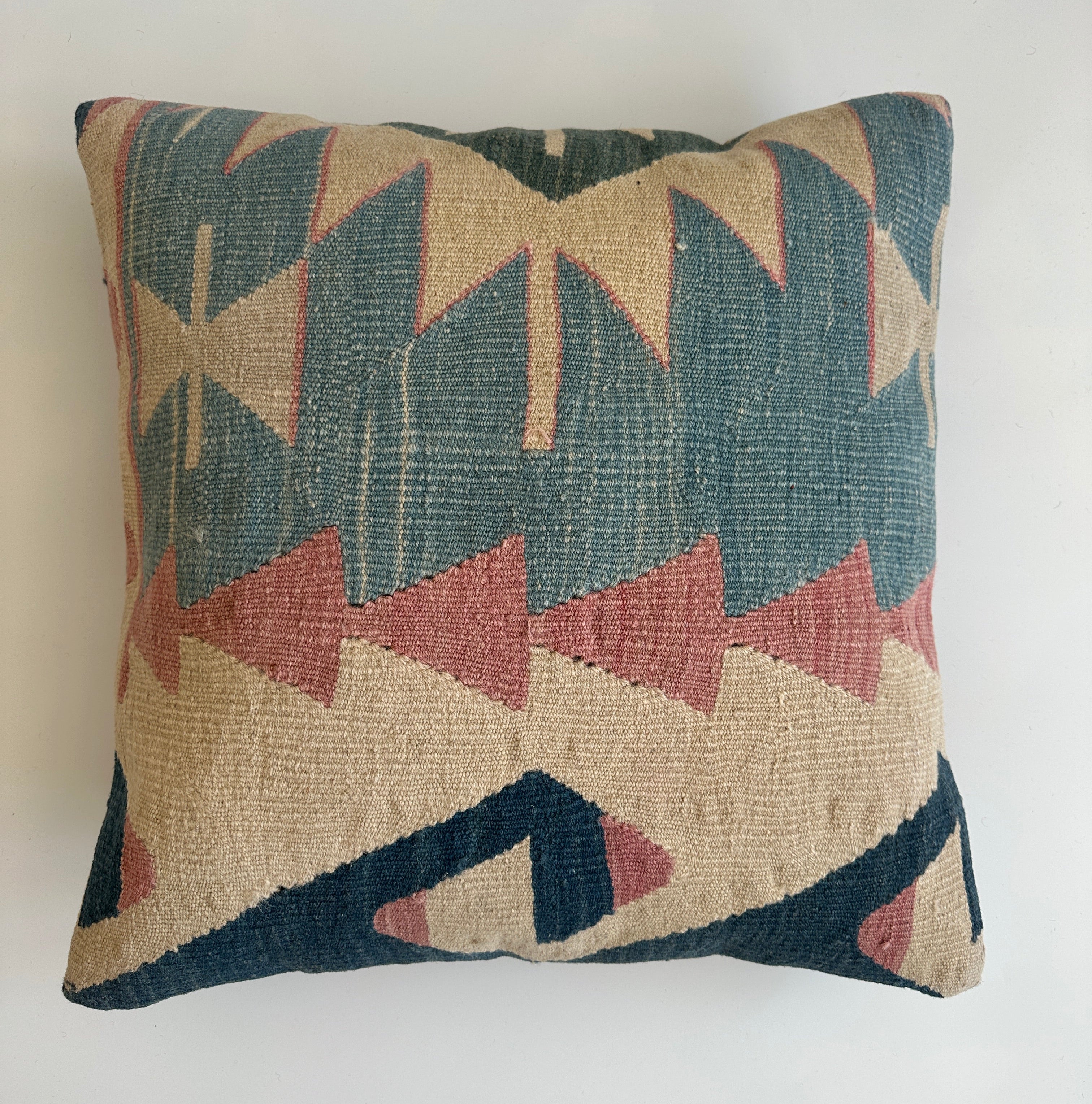 Handmade Multicolour Turkish Rug Cushion Cover 20''x20'' / 50x50 CM