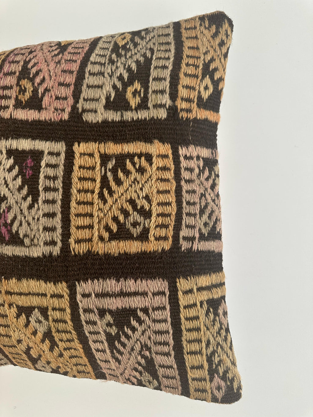 Handmade Turkish Rug Cushion Cover 16''x16'' / 40x40 CM