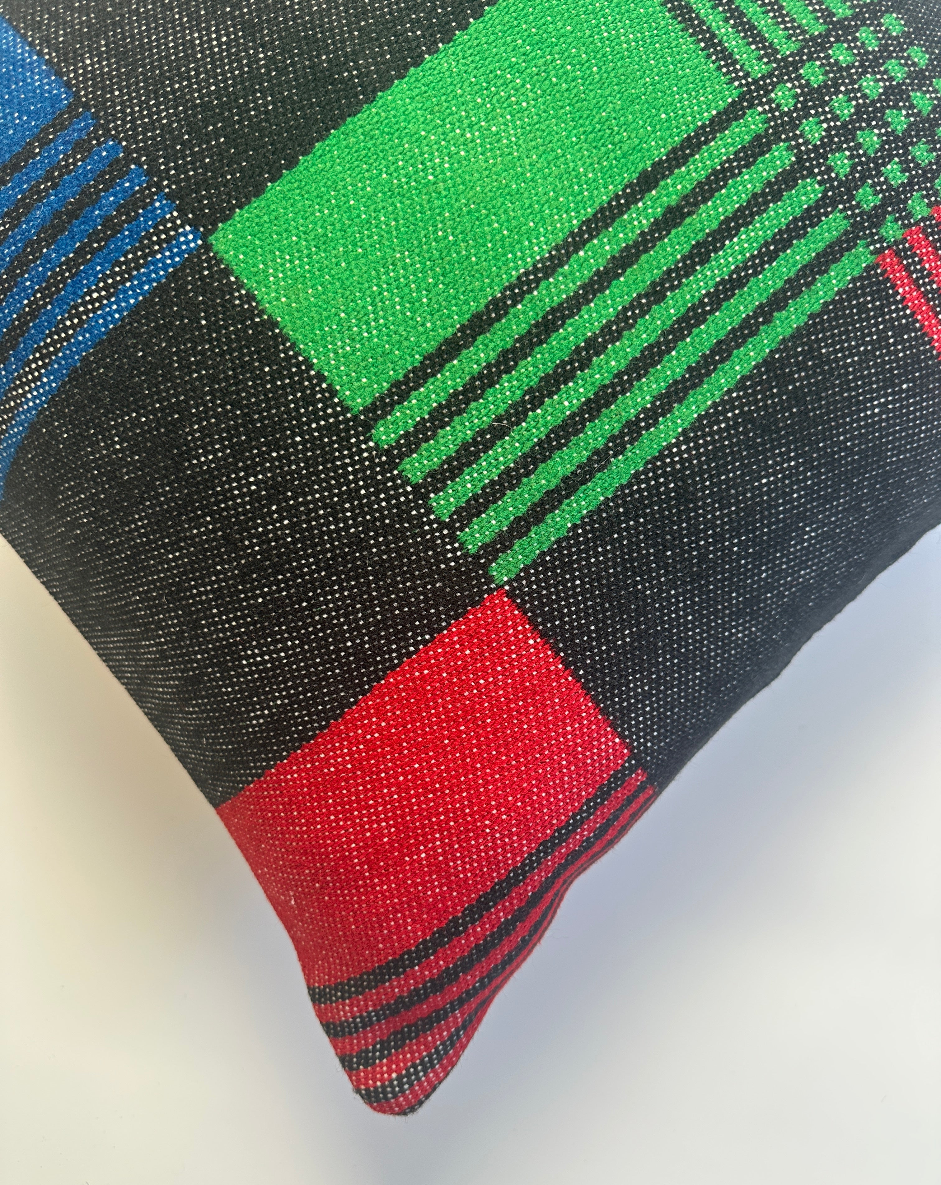 Handmade Multicoloured Cushion Cover 16''x16'' / 40x40 CM