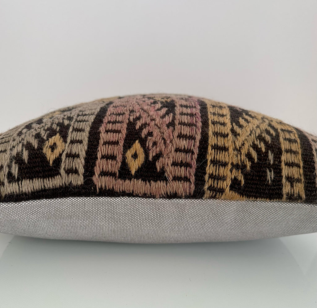 Handmade Turkish Rug Cushion Cover 16''x16'' / 40x40 CM