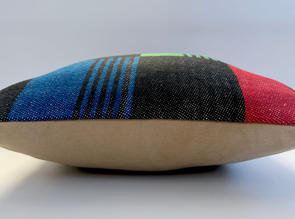 Handmade Multicoloured Cushion Cover 16''x16'' / 40x40 CM