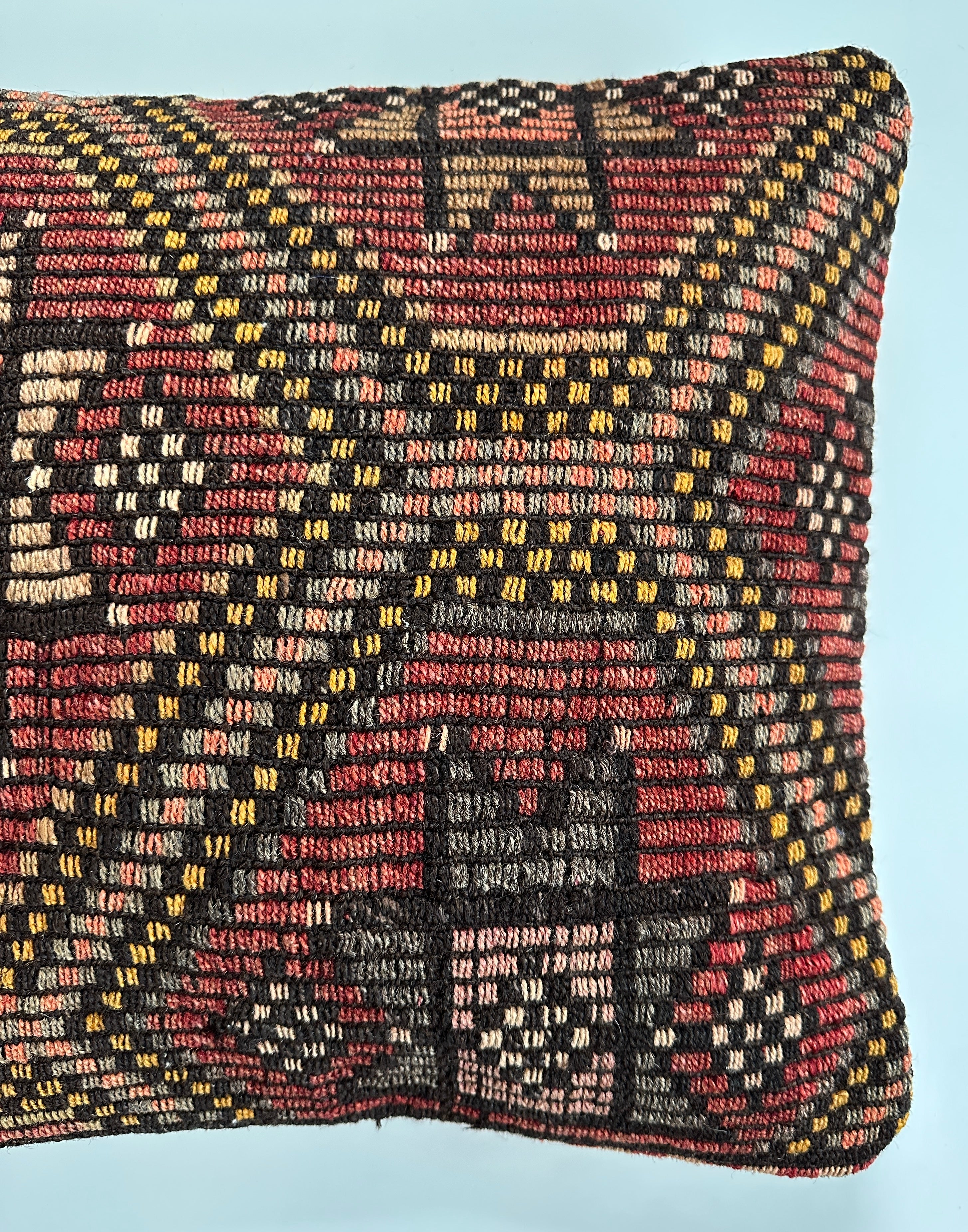 Handmade Multicoloured Turkish Cushion Cover 16''x16'' / 40x40 CM