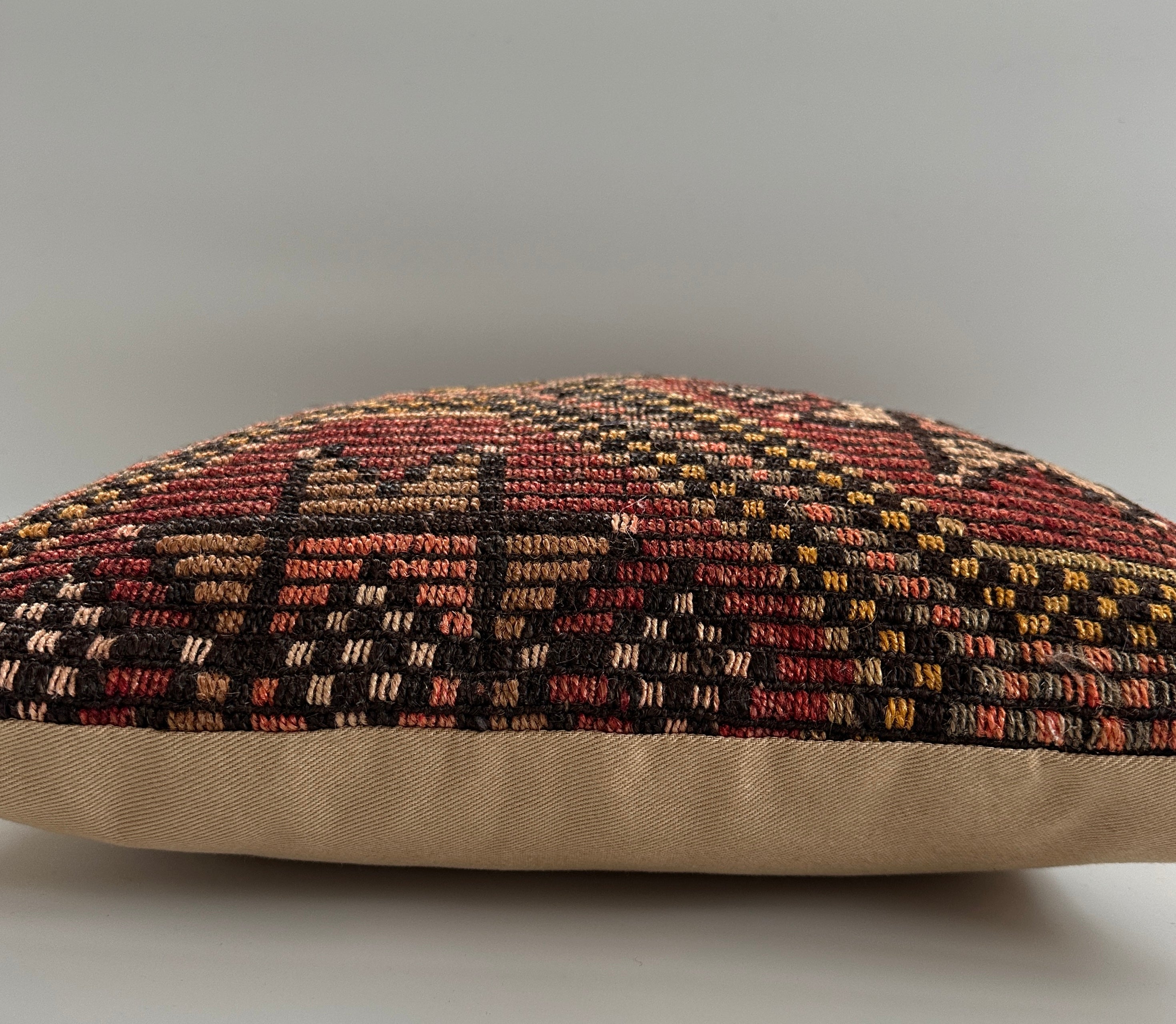 Handmade Multicoloured Turkish Cushion Cover 16''x16'' / 40x40 CM