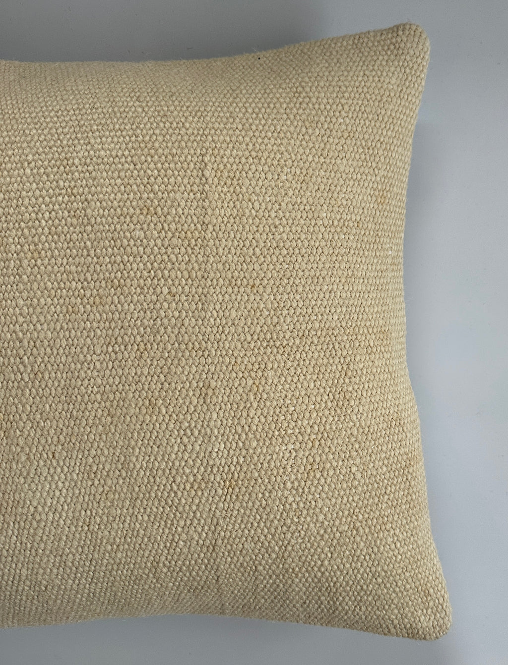 Handmade Textured Cream Turkish Cushion Cover 16''x16'' / 41x41 CM