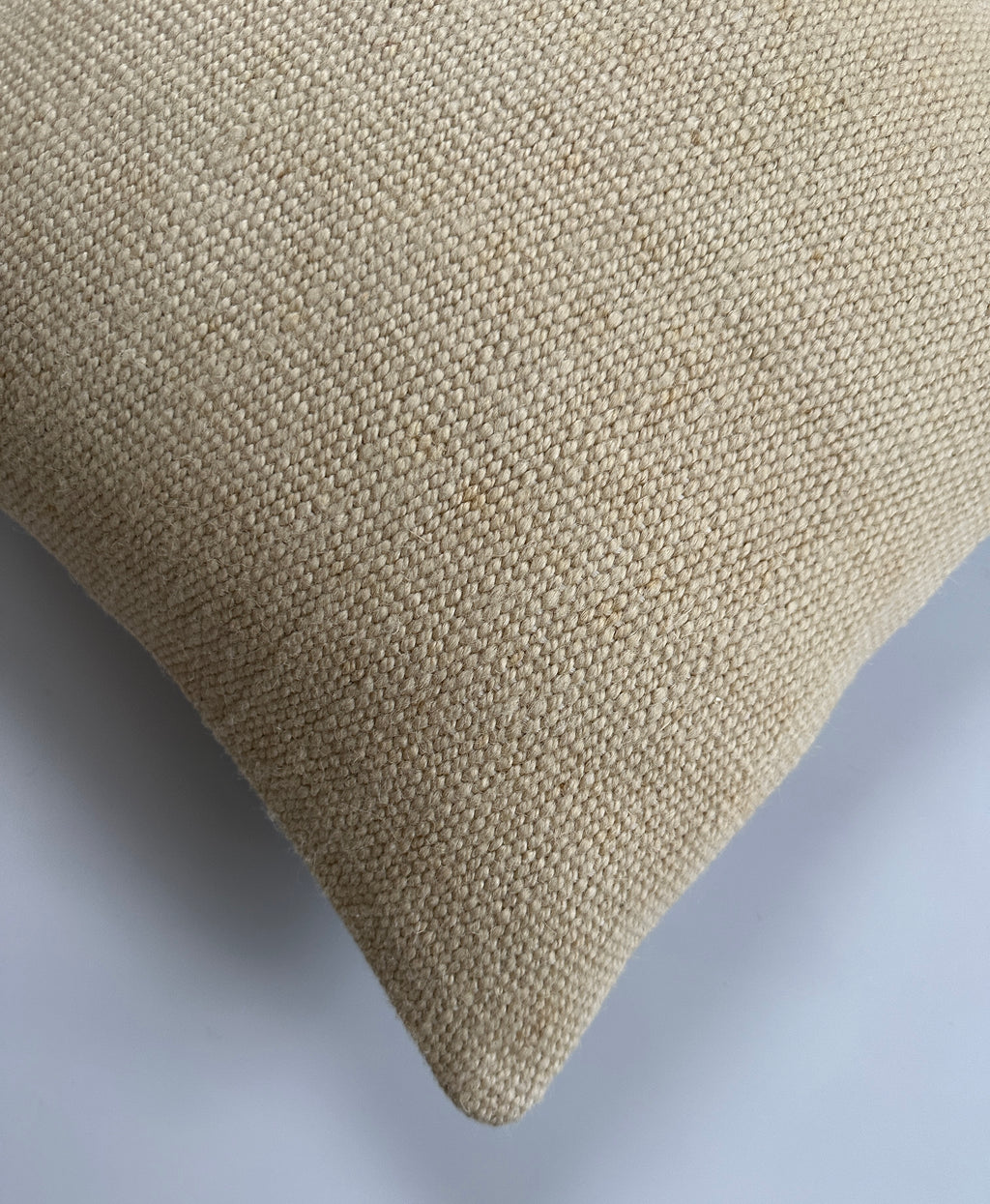 Handmade Textured Cream Turkish Cushion Cover 16''x16'' / 41x41 CM