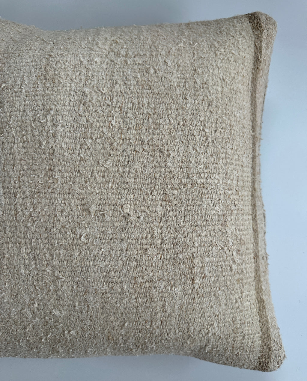 Handmade Textured Cream Turkish Cushion Cover 16''x16'' / 40x40 CM