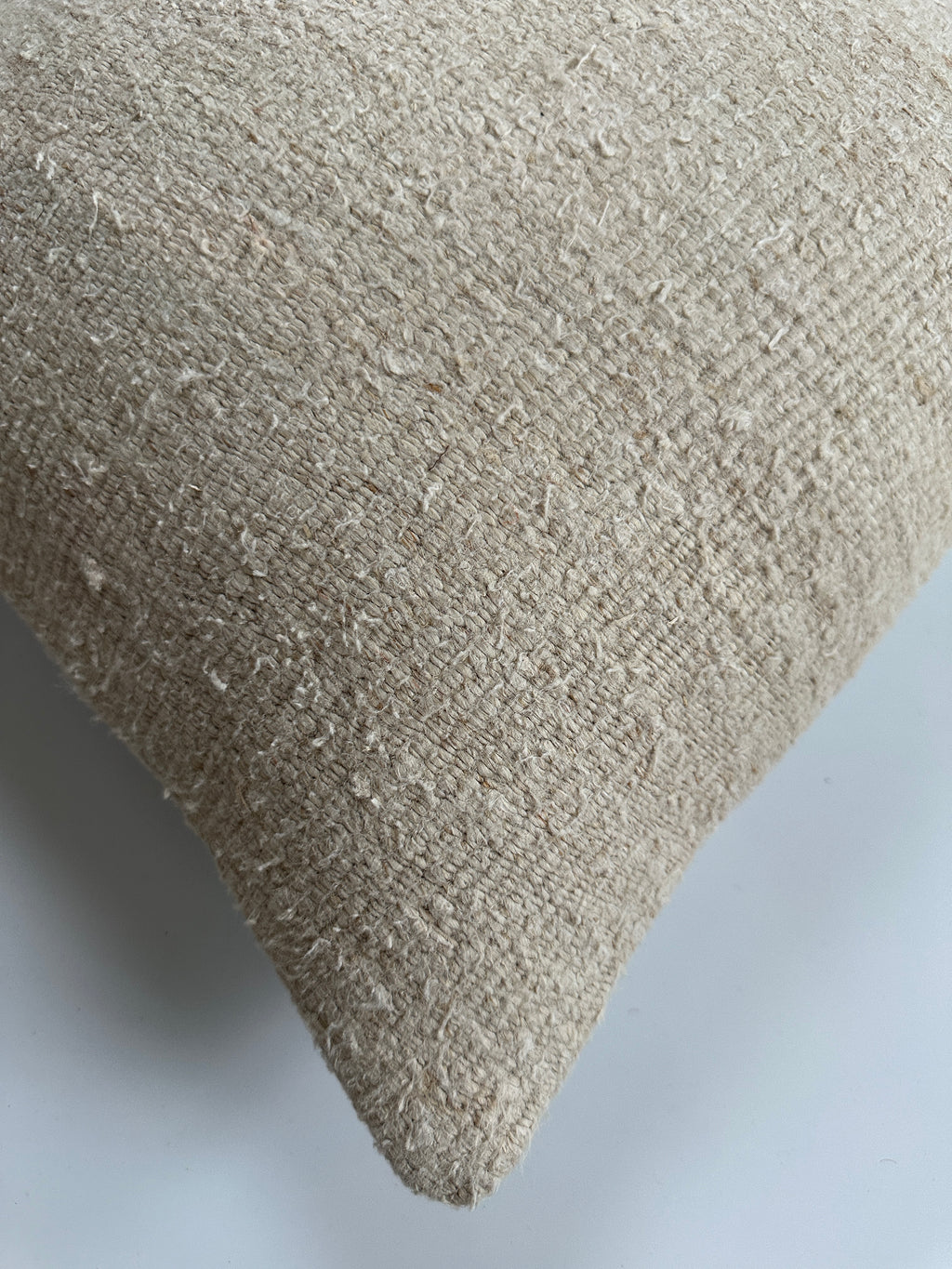 Handmade Textured Cream Turkish Cushion Cover 16''x16'' / 40x40 CM