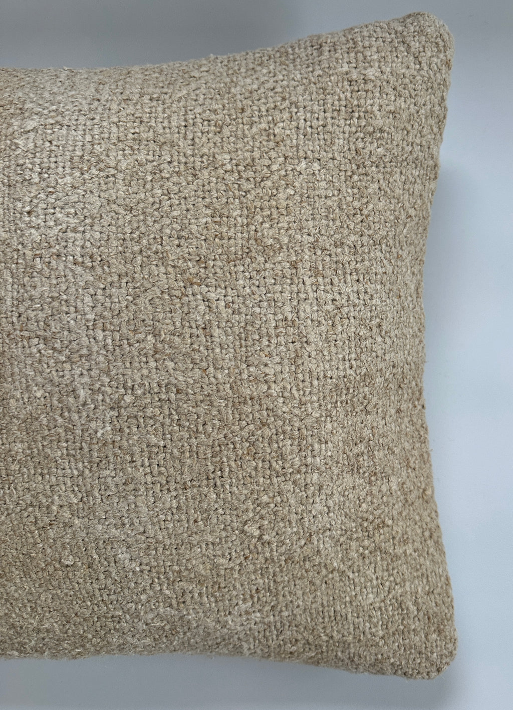 Handmade Textured Cream Turkish Cushion Cover 16''x16'' / 41x40 CM