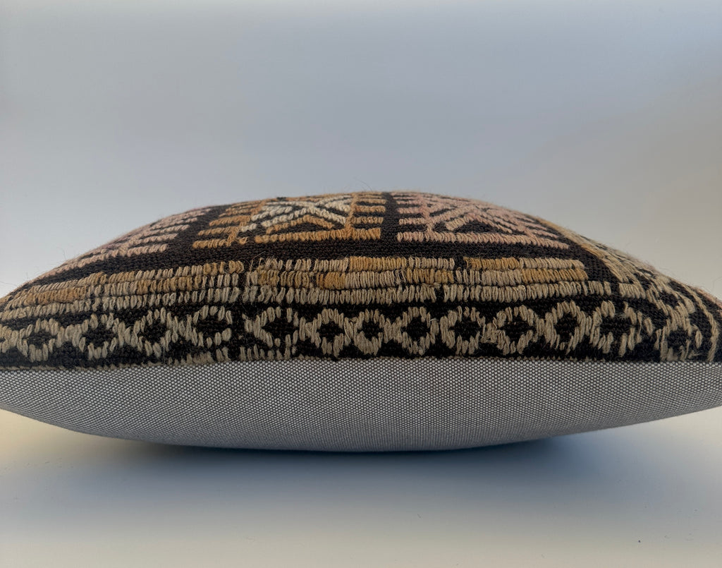 Handmade Multicoloured Turkish Cushion Cover 16''x16'' / 41x41 CM