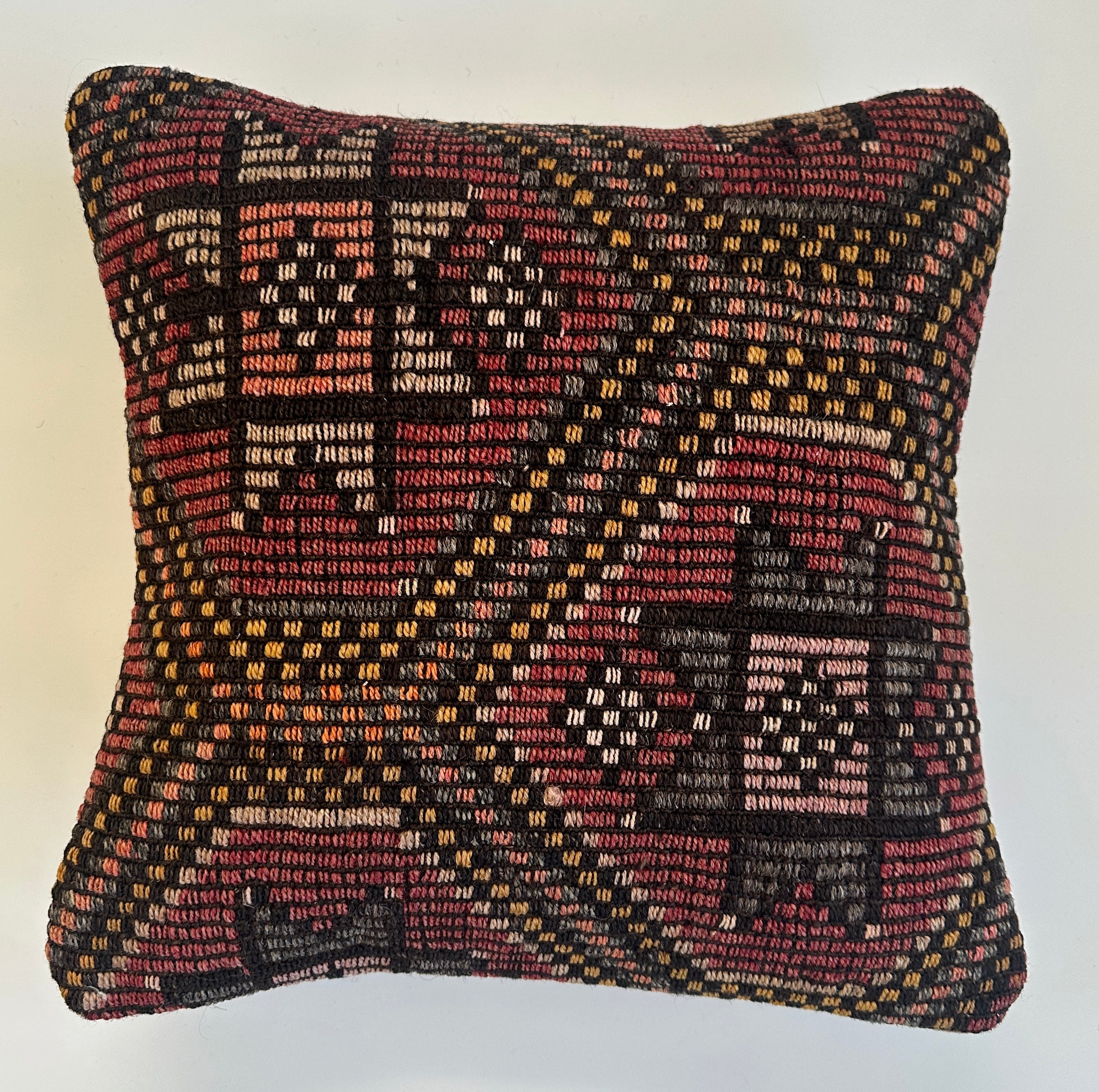 Handmade Multicoloured Turkish Cushion Cover 16''x16'' / 41x41 CM