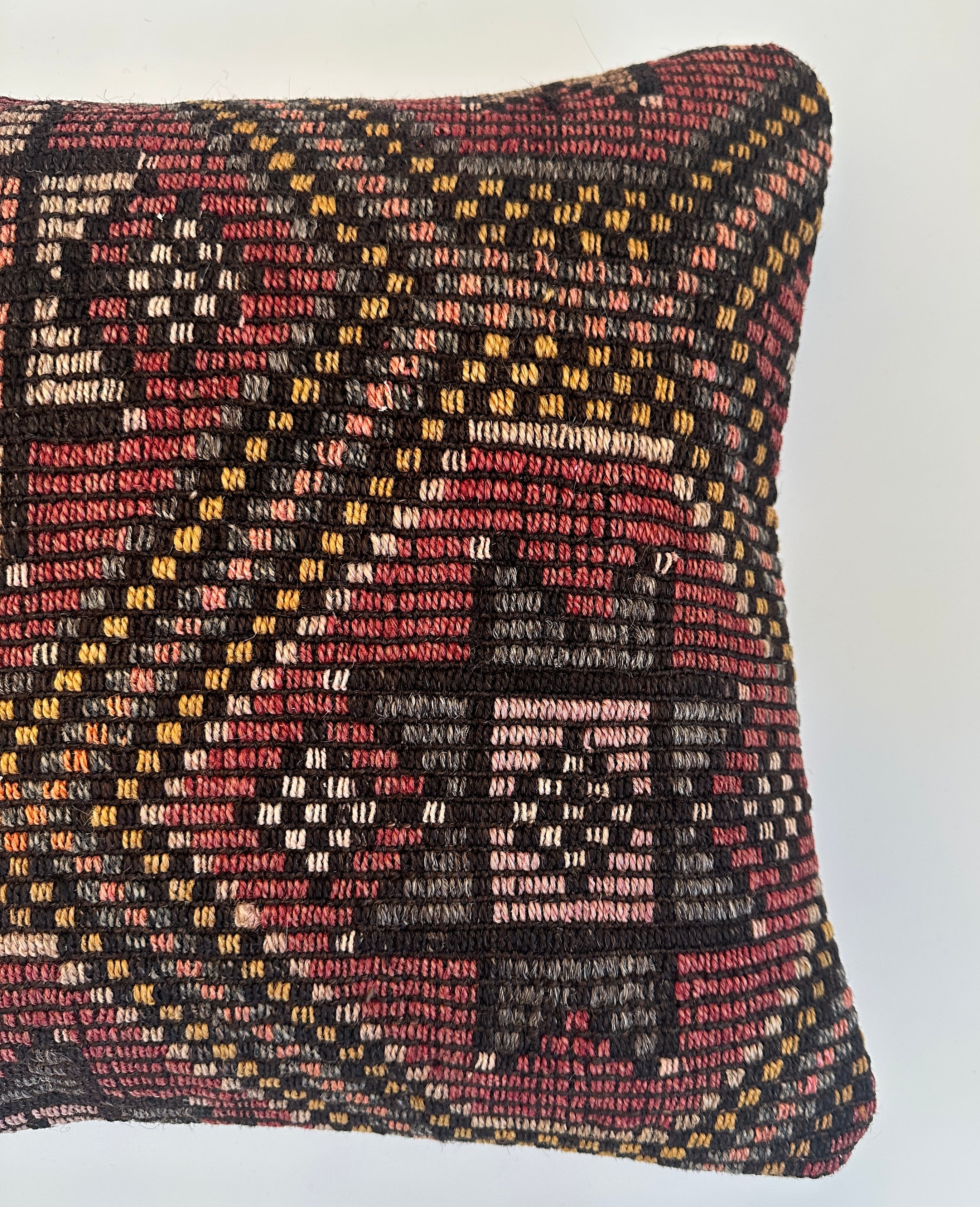 Handmade Multicoloured Turkish Cushion Cover 16''x16'' / 41x41 CM