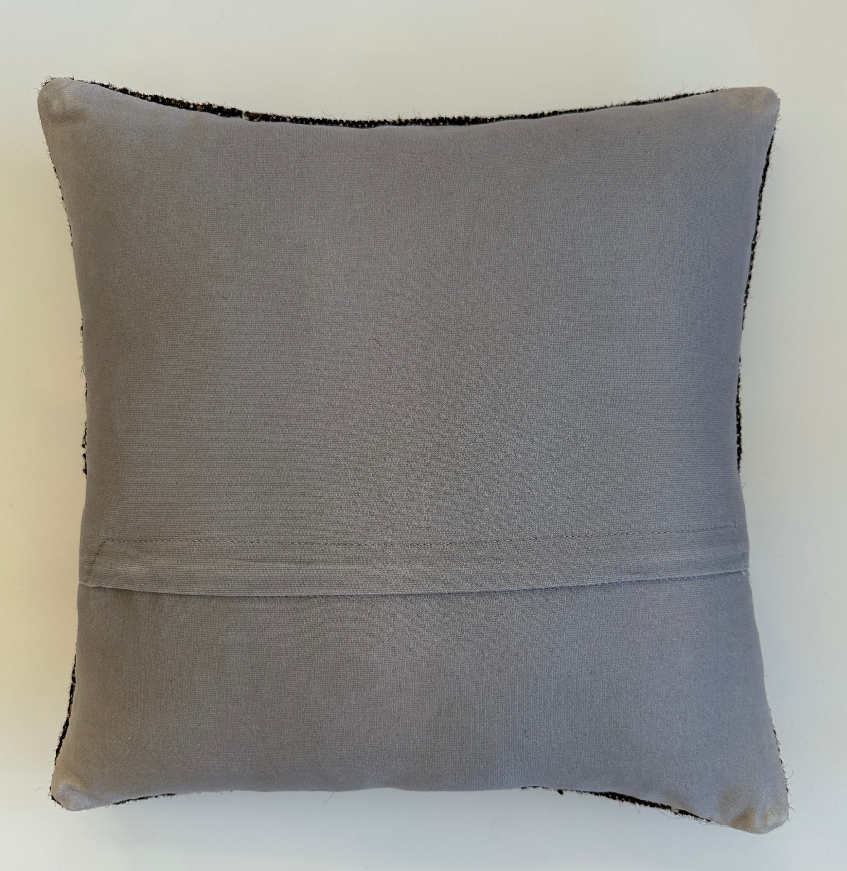 Textured Charcoal Turkish Rug Cushion Cover 16''x16'' / 42x41 CM