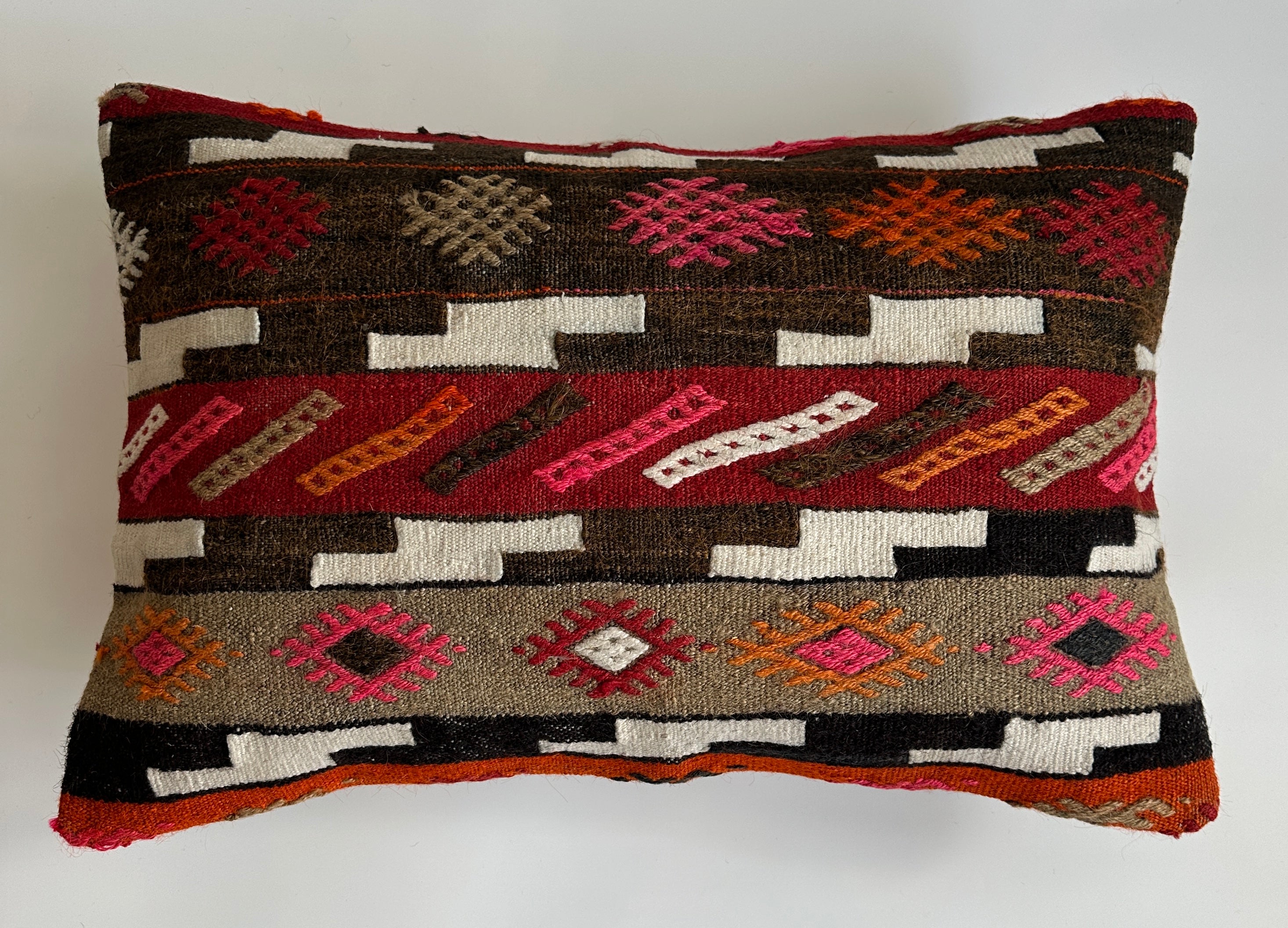 Multicolour Turkish Rug Cushion Cover 24''x16'' / 60x40 CM