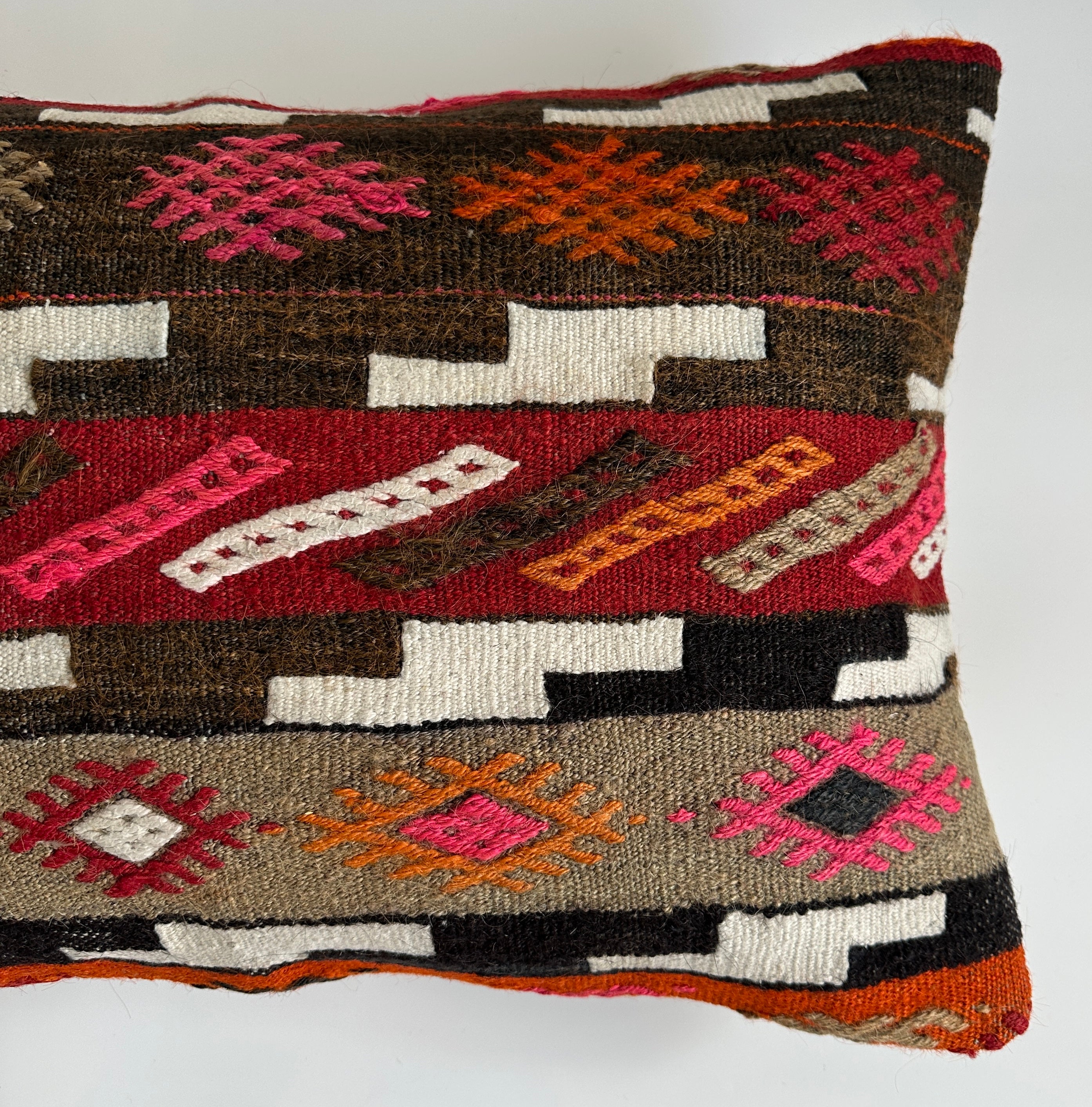 Multicolour Turkish Rug Cushion Cover 24''x16'' / 60x40 CM