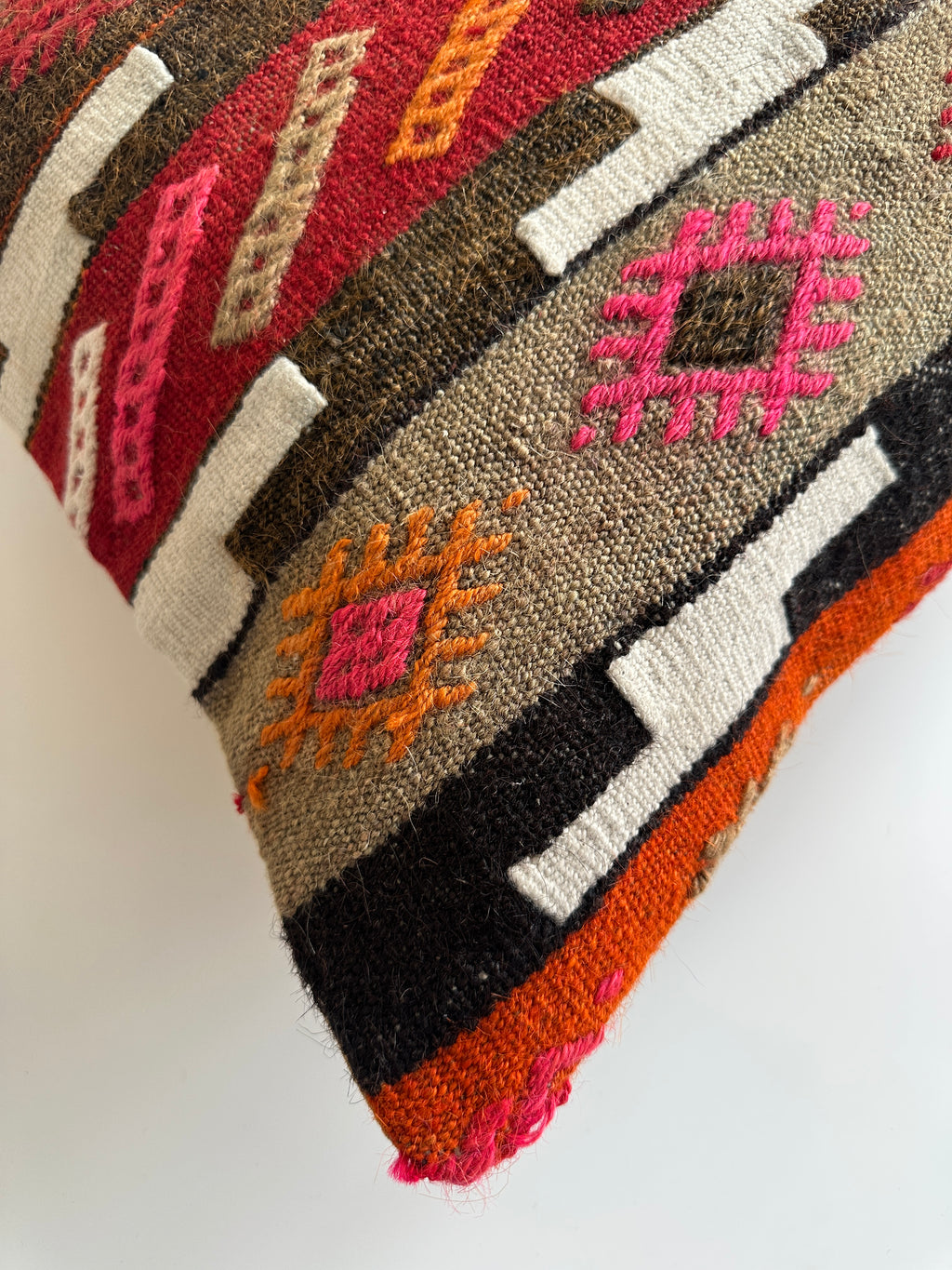 Multicolour Turkish Rug Cushion Cover 24''x16'' / 60x40 CM