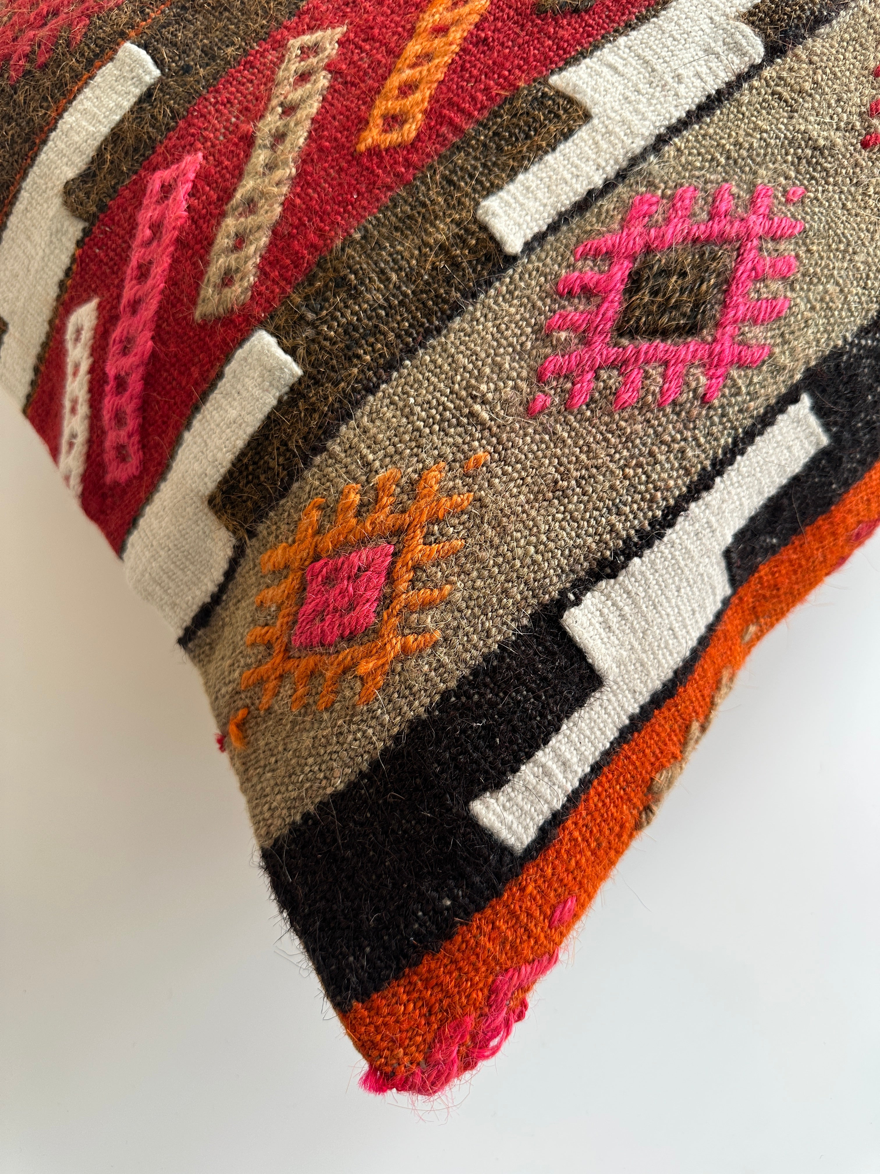 Multicolour Turkish Rug Cushion Cover 24''x16'' / 60x40 CM