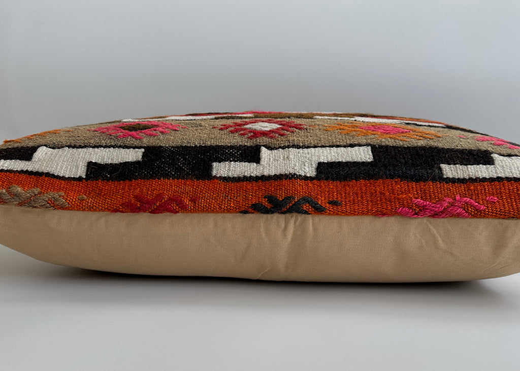 Multicolour Turkish Rug Cushion Cover 24''x16'' / 60x40 CM