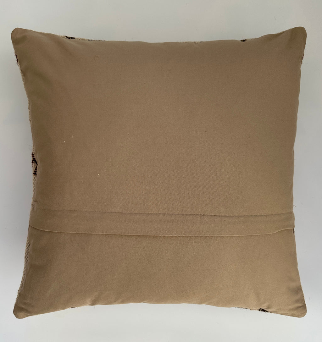 Handmade Striped Textured Grey Turkish Rug Cushion Cover 18''x18'' / 45x45 CM