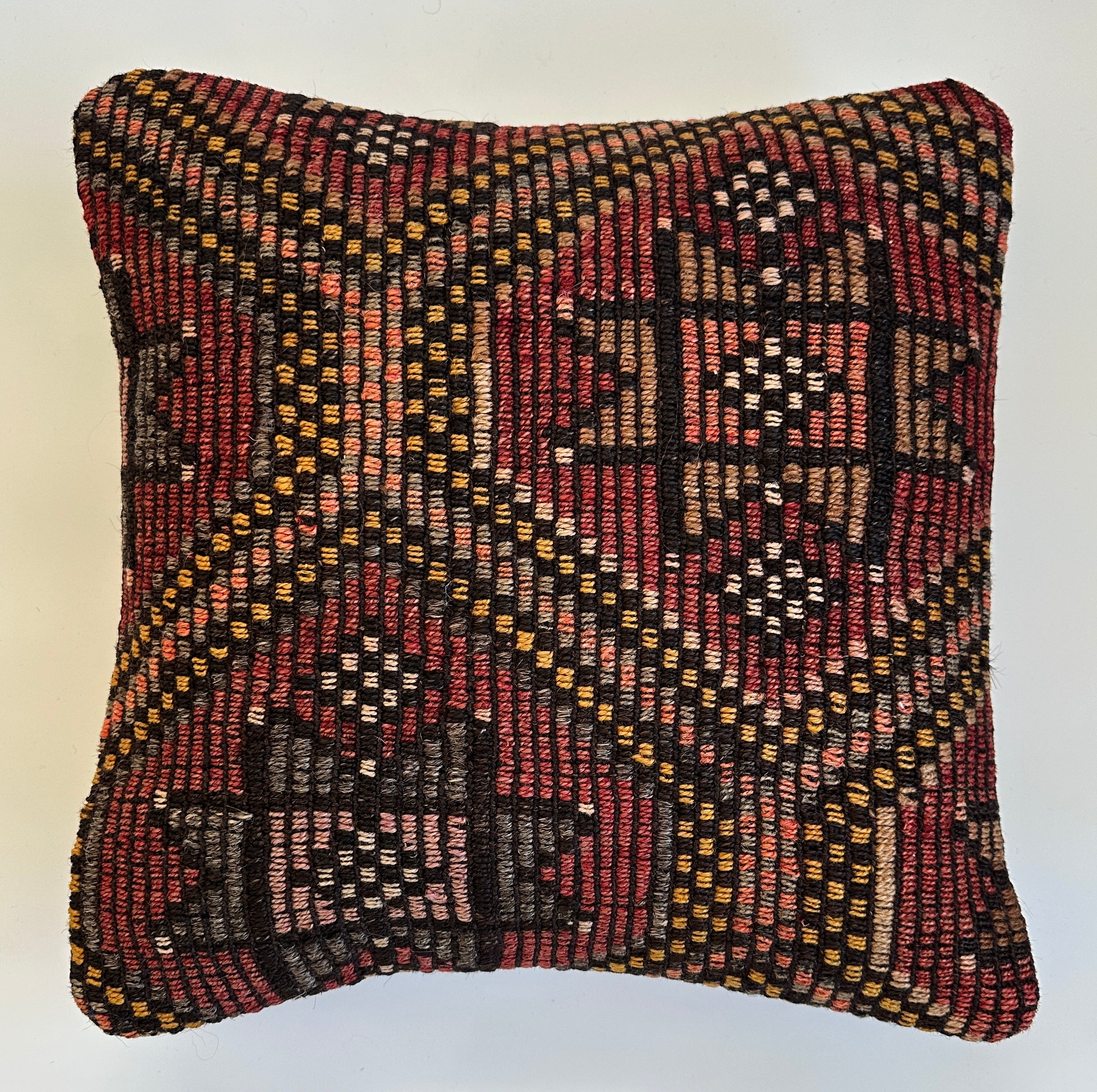 Handmade Multicoloured Turkish Cushion Cover 16''x16'' / 40x40 CM