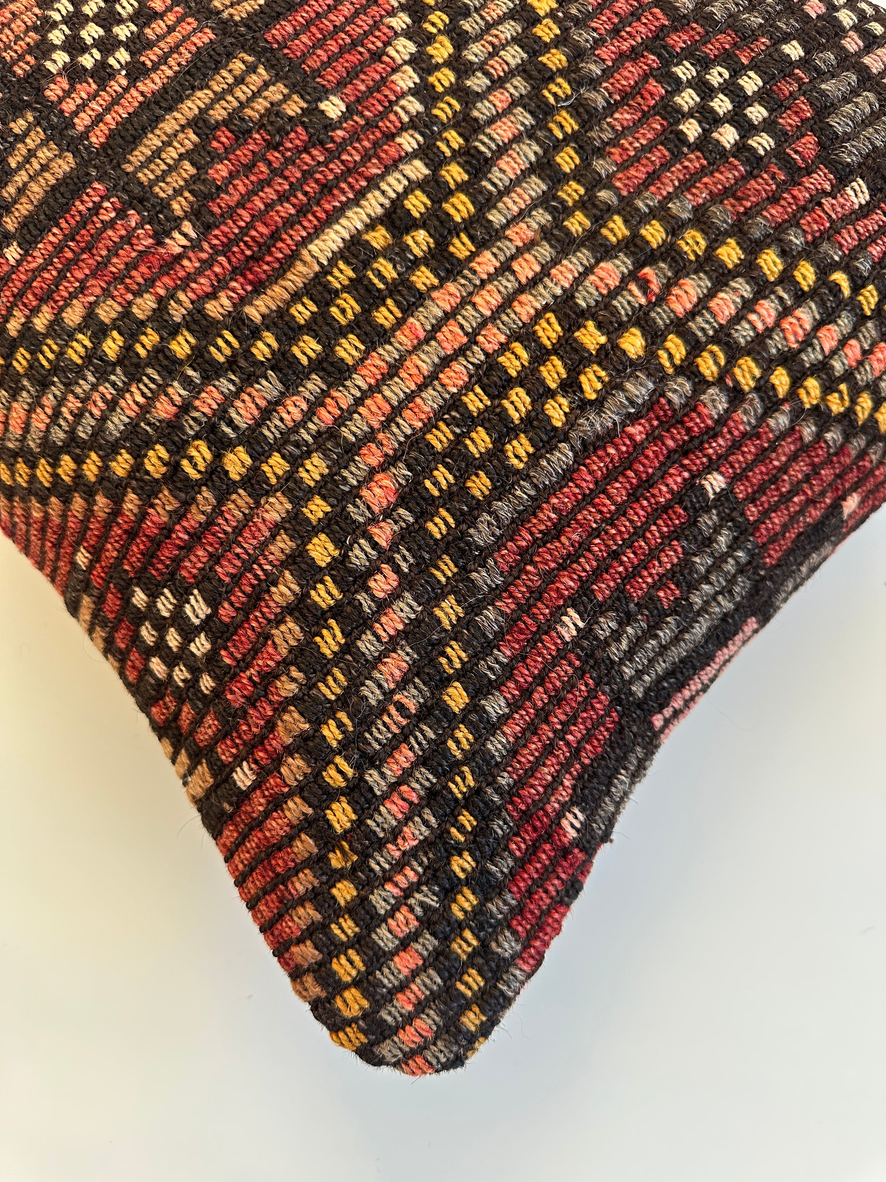 Handmade Multicoloured Turkish Cushion Cover 16''x16'' / 40x40 CM