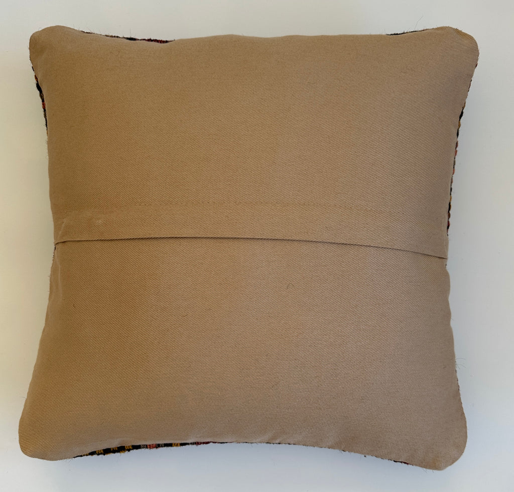 Handmade Multicoloured Turkish Cushion Cover 16''x16'' / 40x40 CM