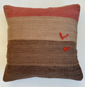 Handmade Striped Multicolour Turkish Cushion Cover 16''x16'' / 41x41 CM