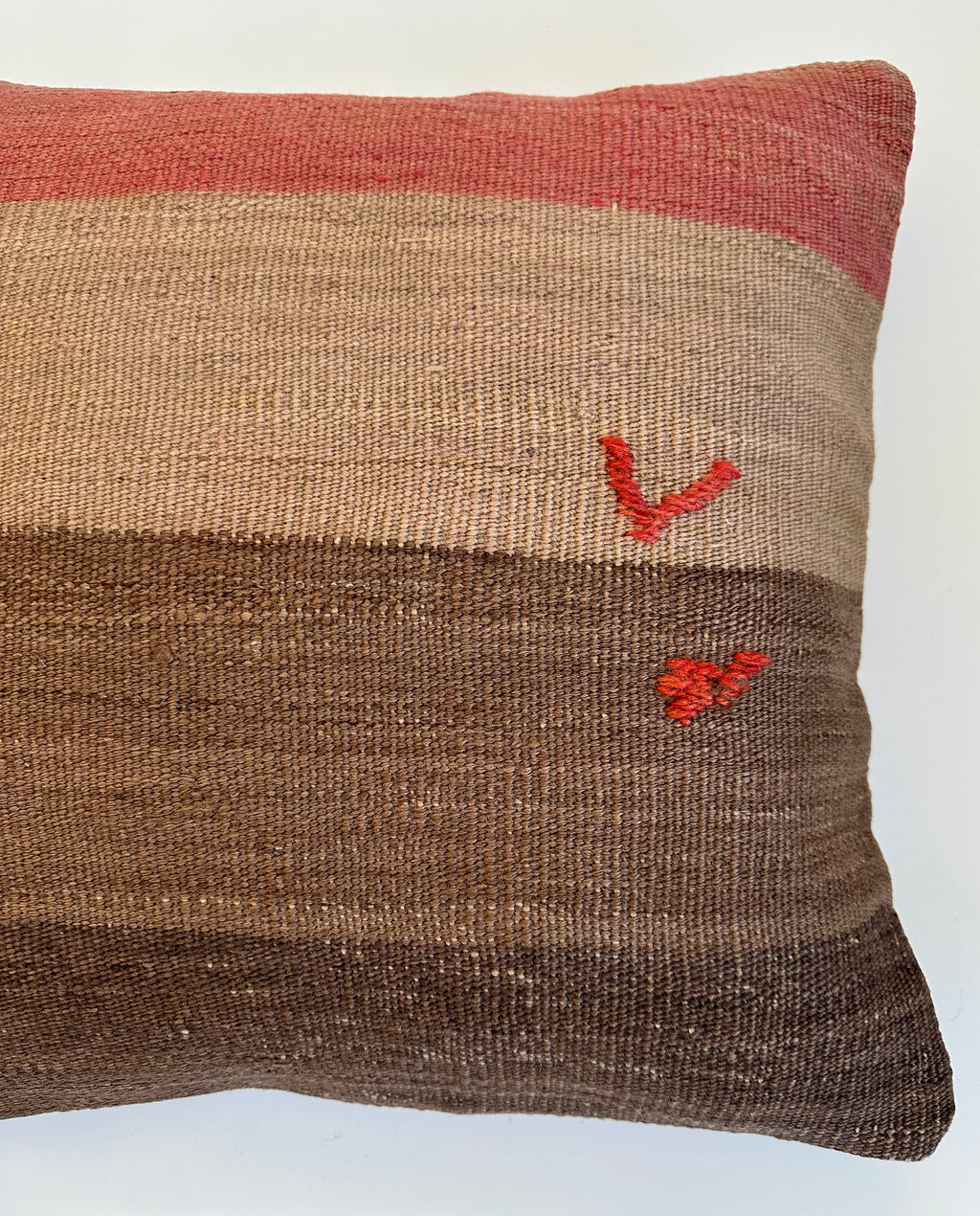 Handmade Striped Multicolour Turkish Cushion Cover 16''x16'' / 41x41 CM