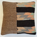Handmade Multicoloured Turkish Cushion Cover 16''x16'' / 40x40 CM