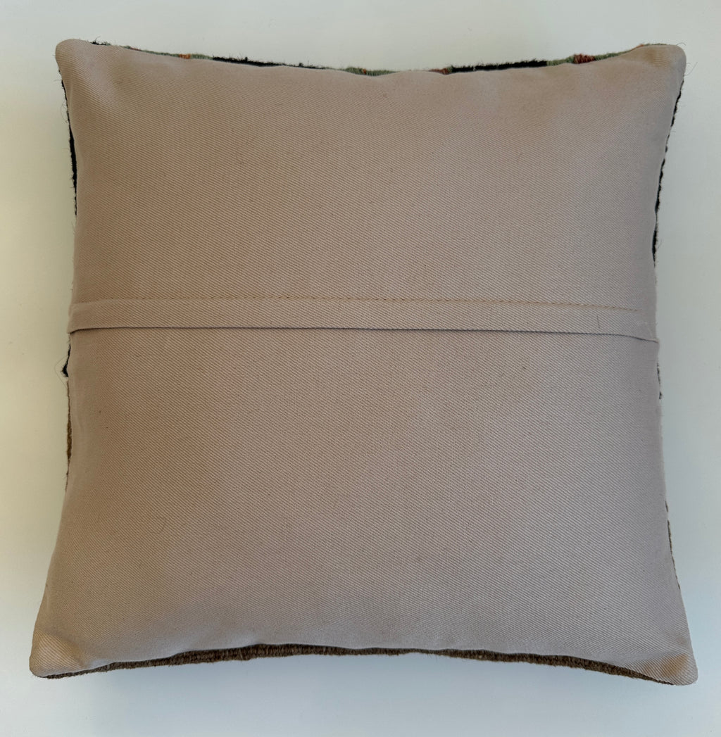 Handmade Multicoloured Turkish Cushion Cover 16''x16'' / 40x40 CM